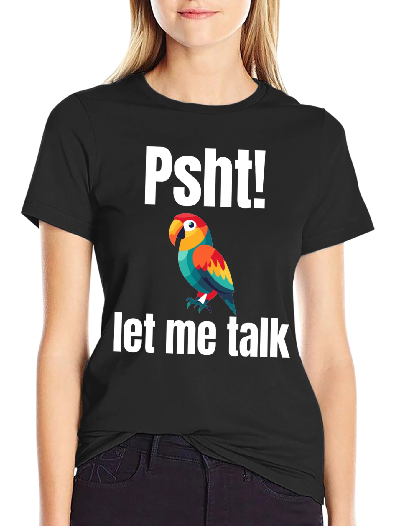 Psht! Let Me Talk Parrot T-Shirt