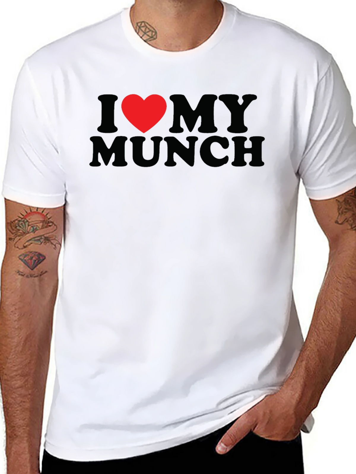 I Heart My Munch T-Shirt - Black Graphic Tee