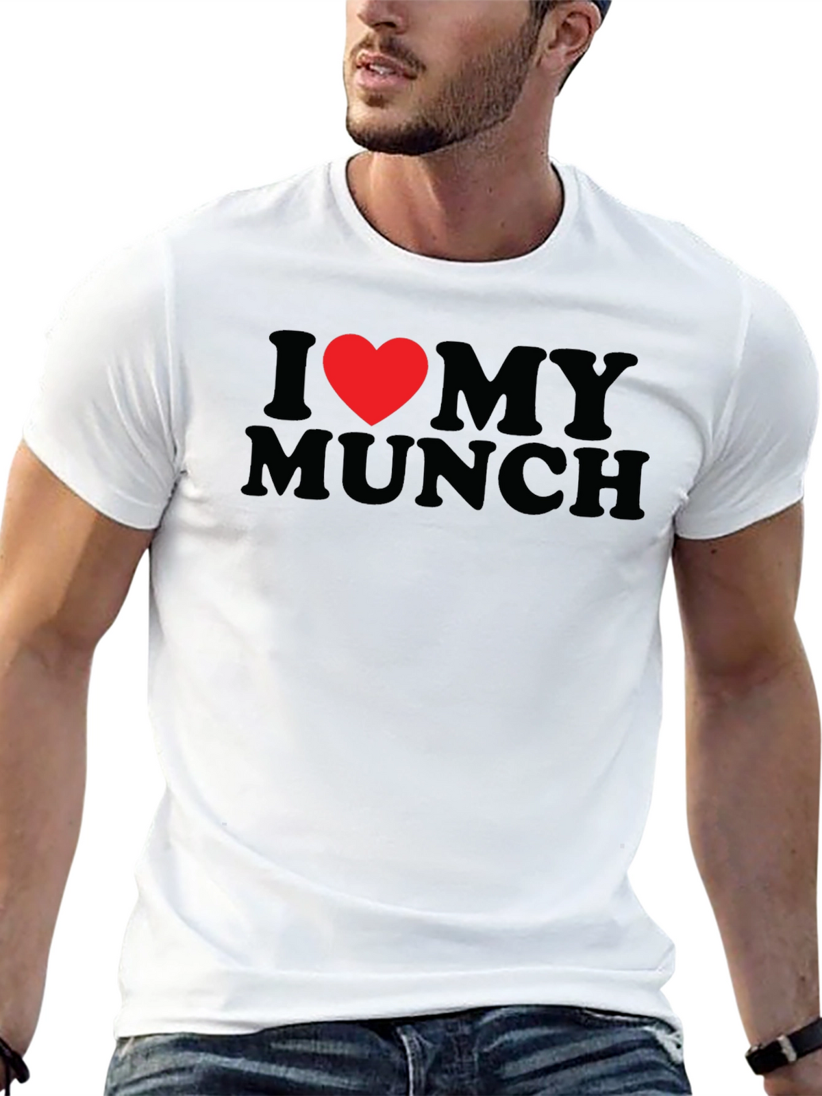 I Heart My Munch T-Shirt - Black Graphic Tee
