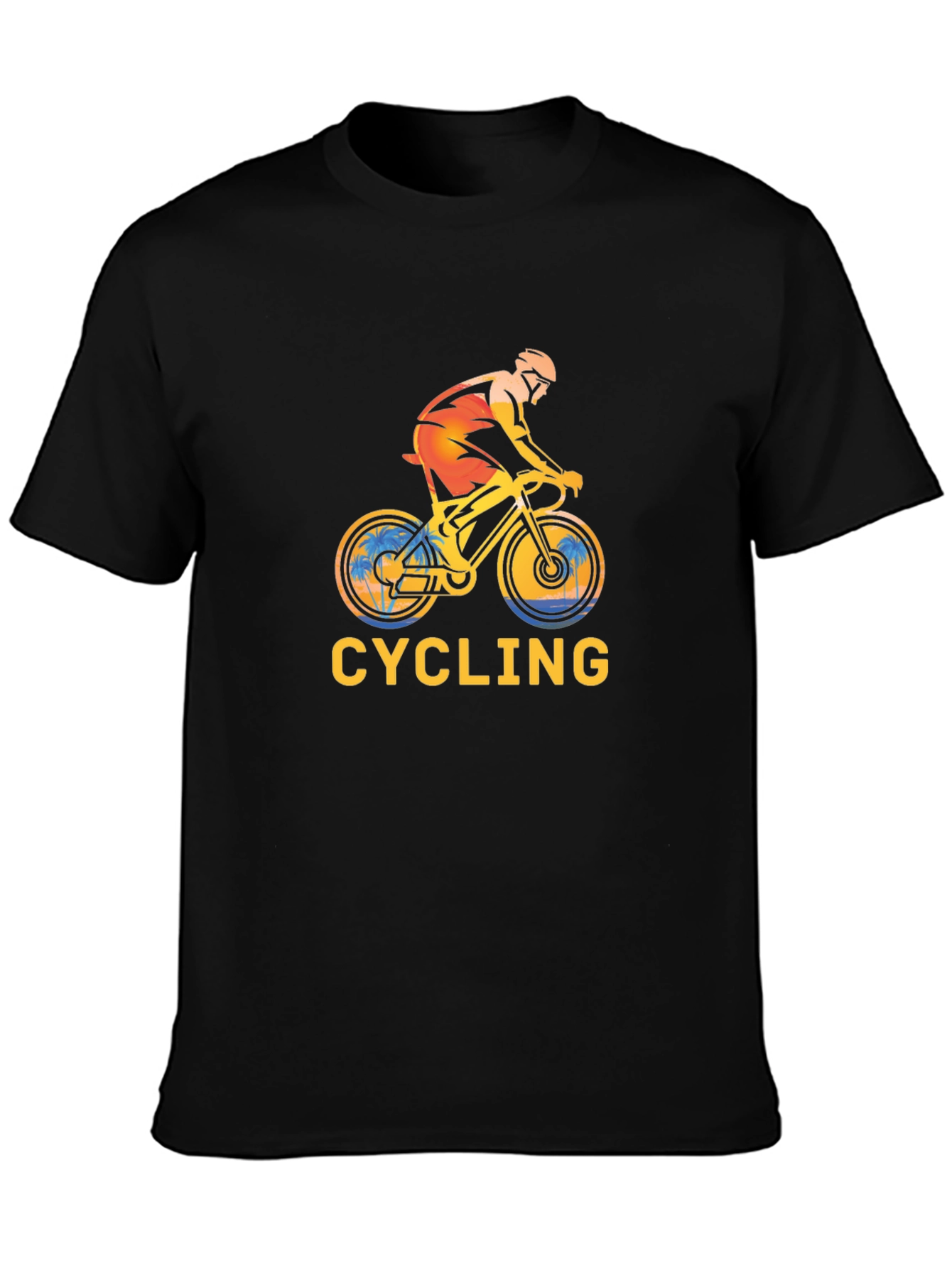 Cycling Graphic Black T-Shirt