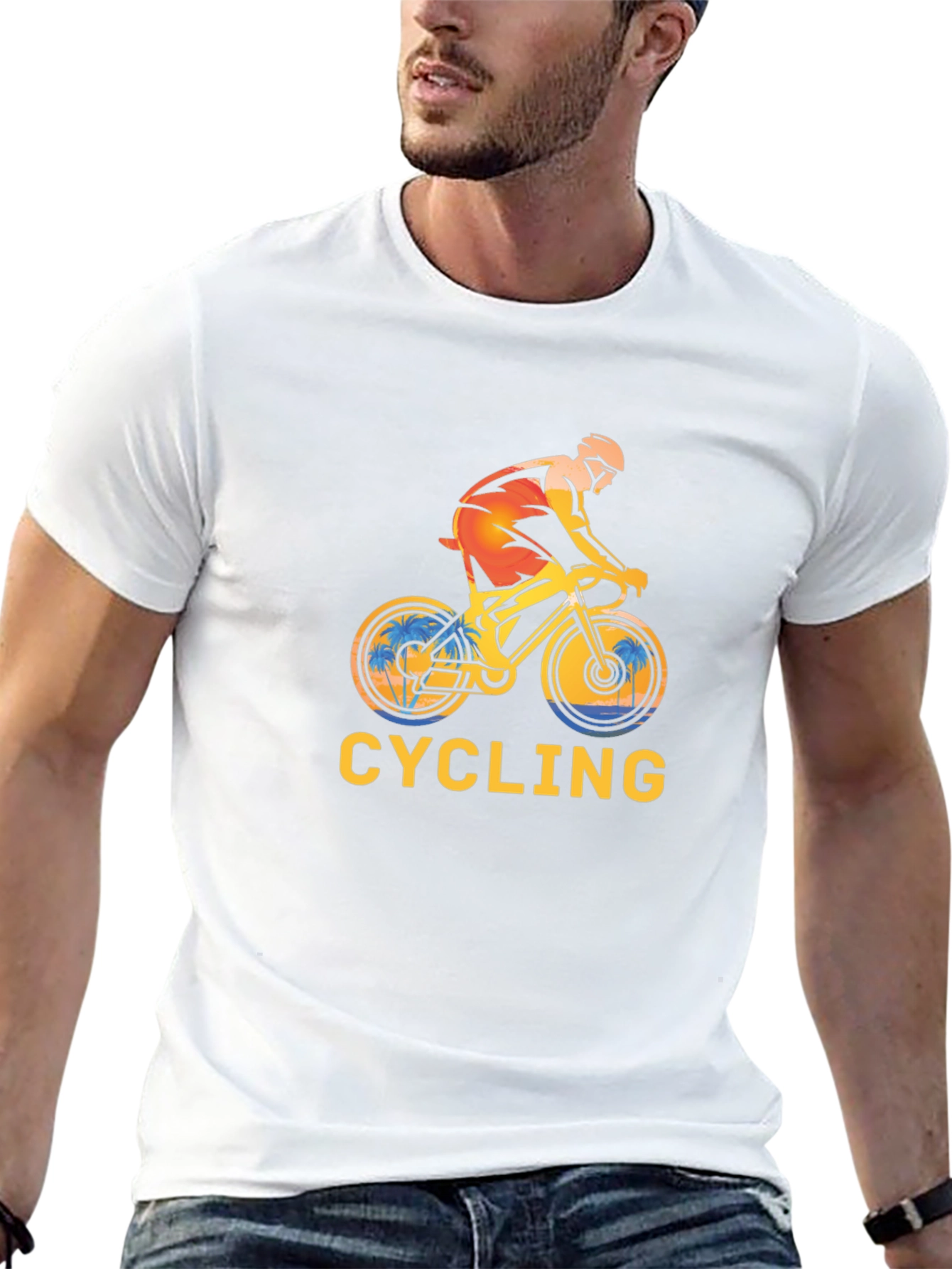 Cycling Graphic Black T-Shirt