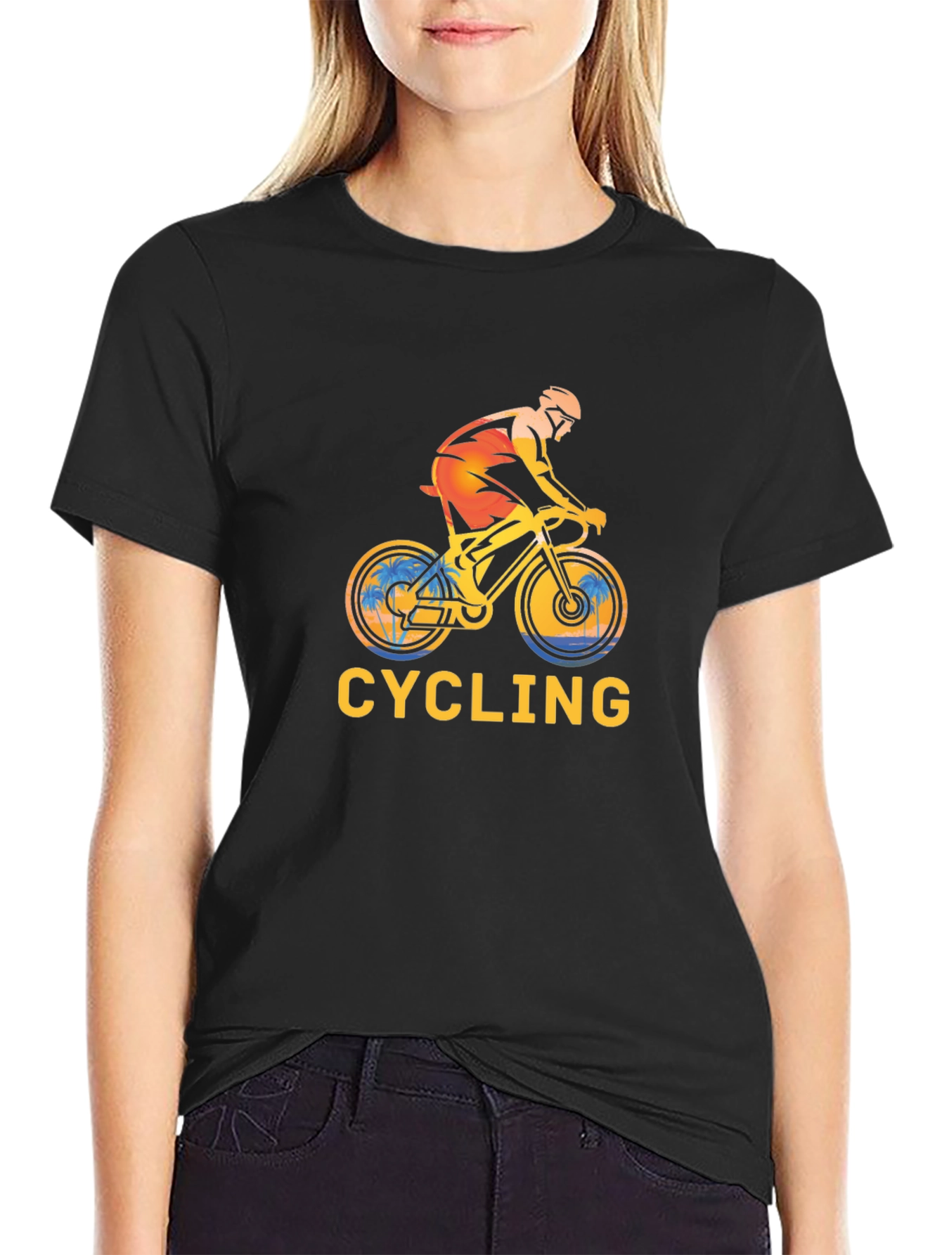 Cycling Graphic Black T-Shirt