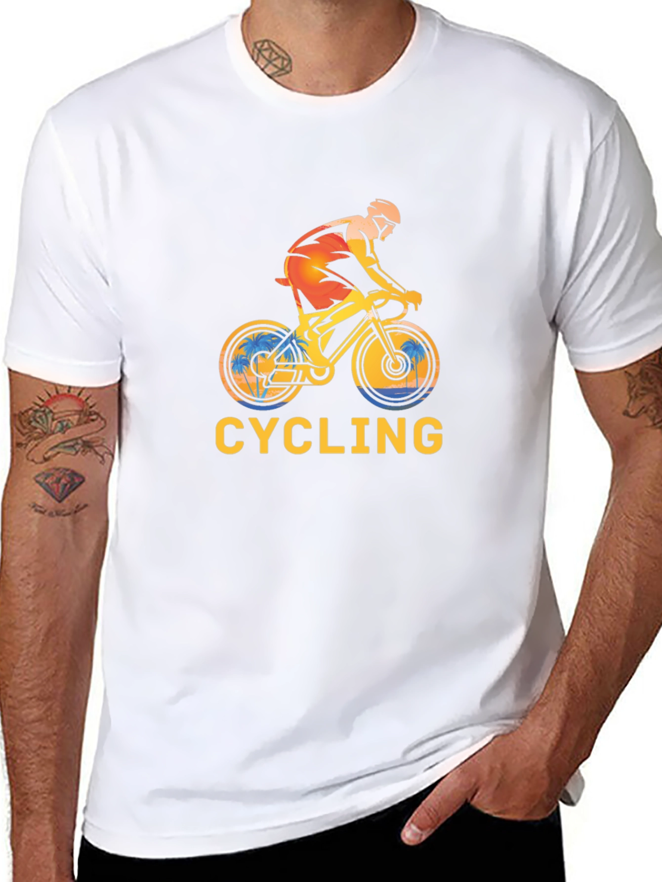 Cycling Graphic Black T-Shirt