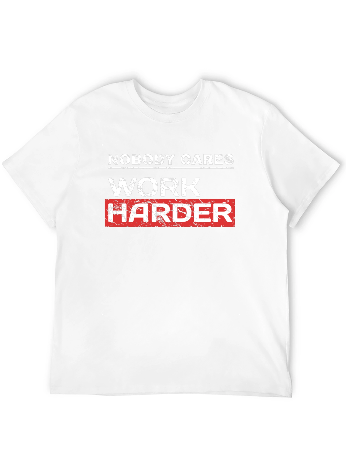 Work Harder Motivational Black T-Shirt