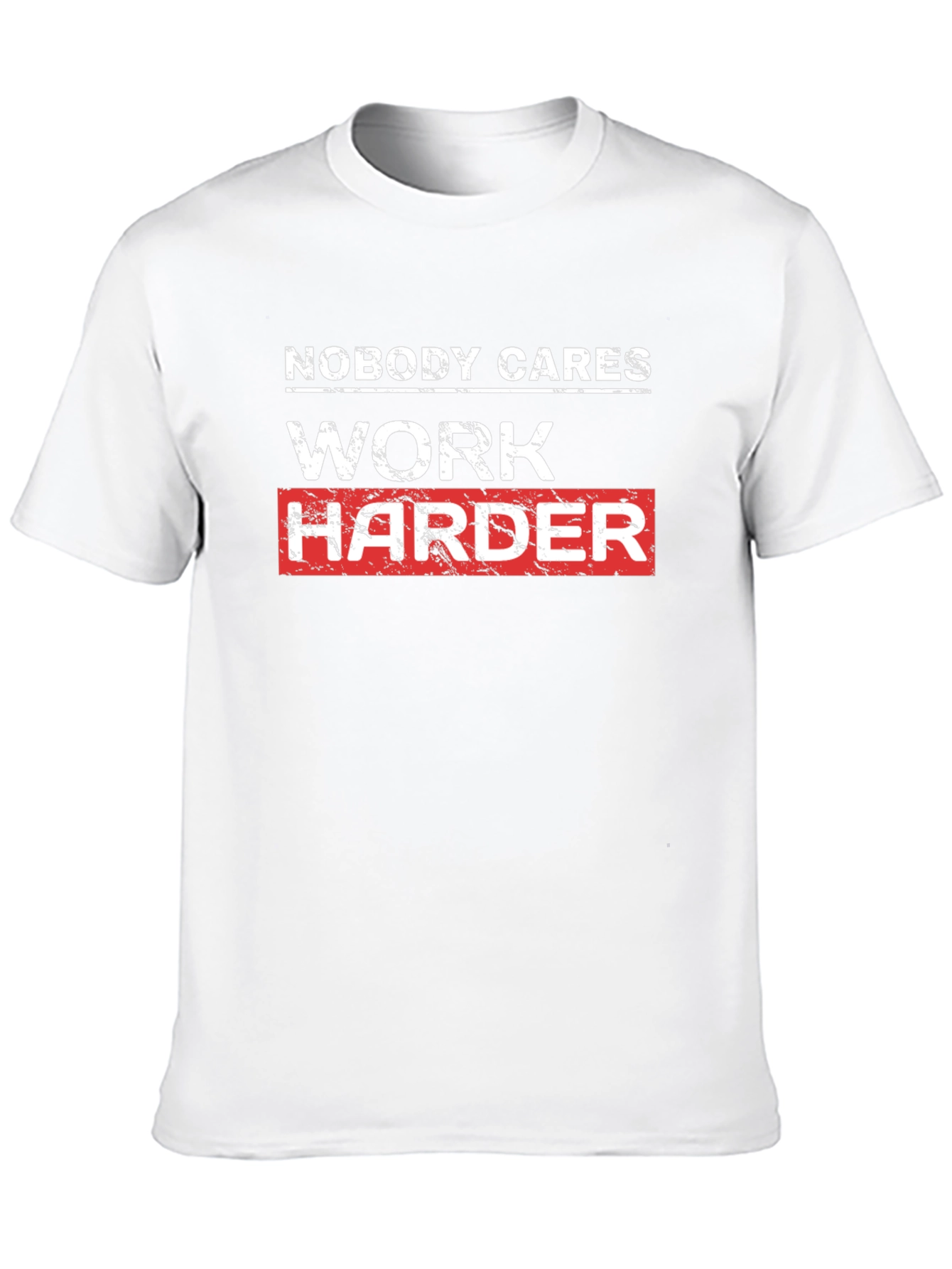 Work Harder Motivational Black T-Shirt