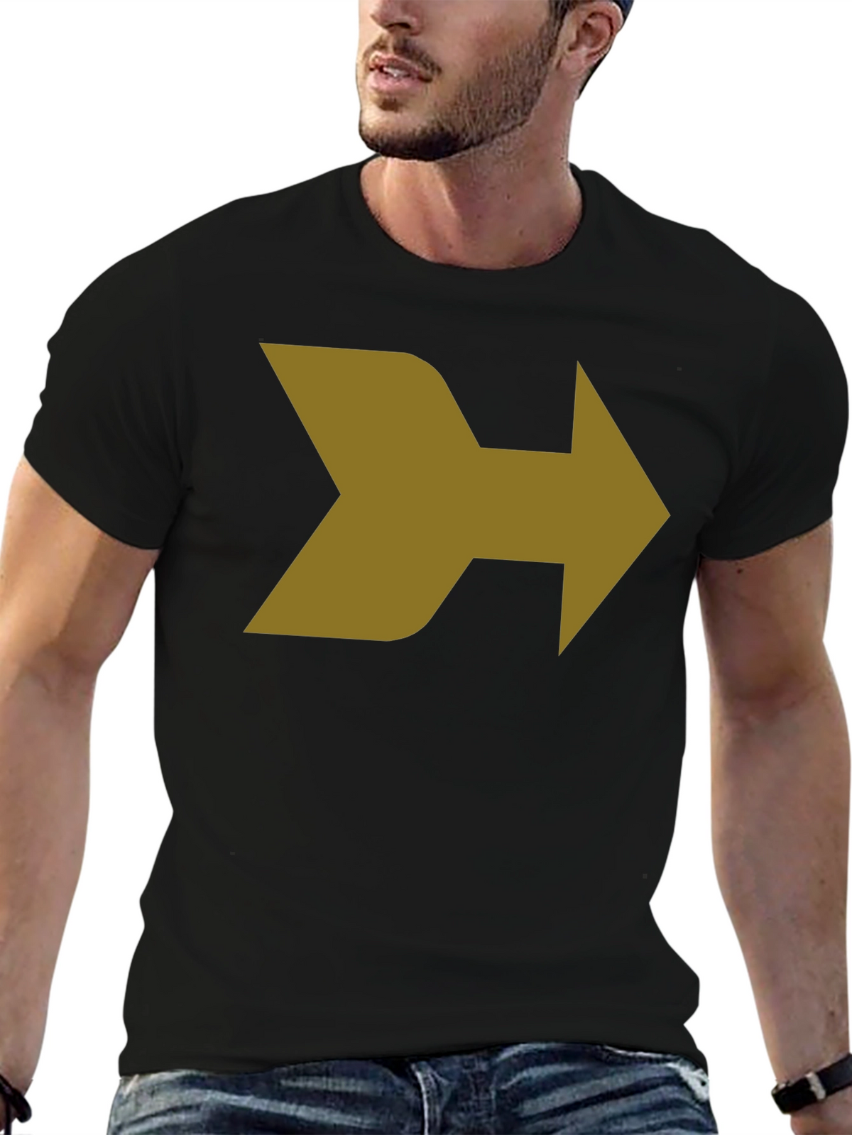 Modern Arrow Graphic T-Shirt - Black