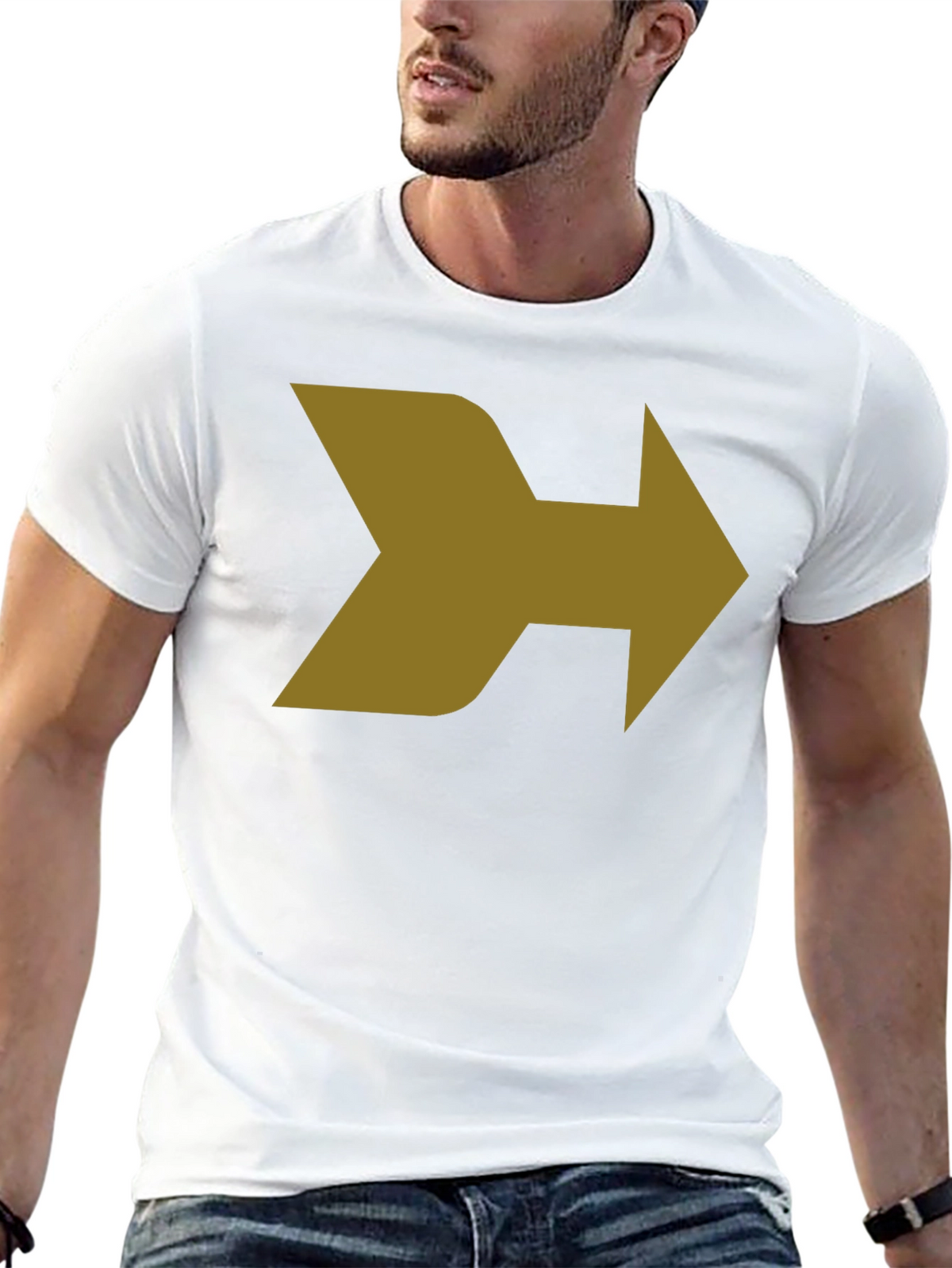 Modern Arrow Graphic T-Shirt - Black