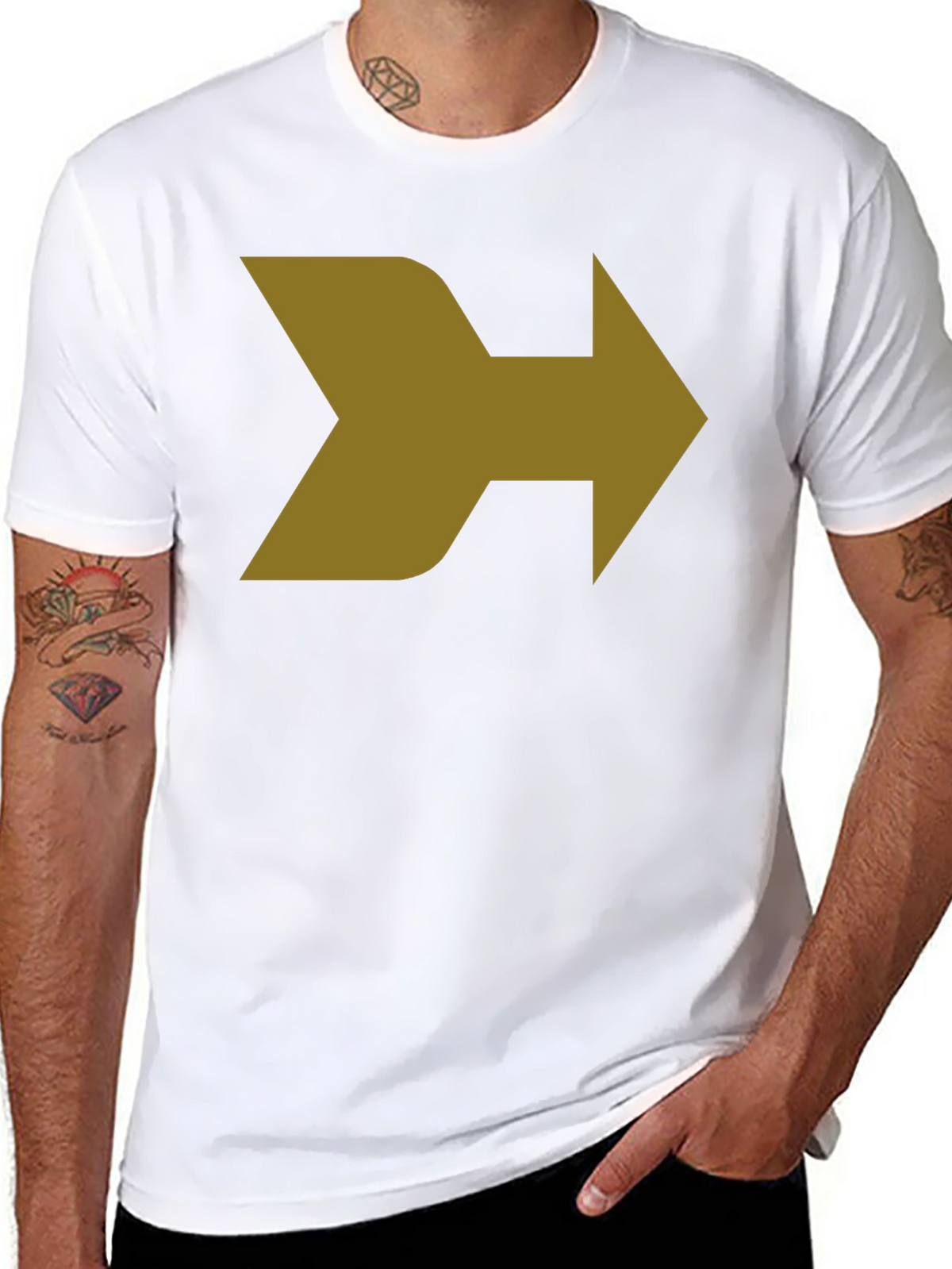 Modern Arrow Graphic T-Shirt - Black