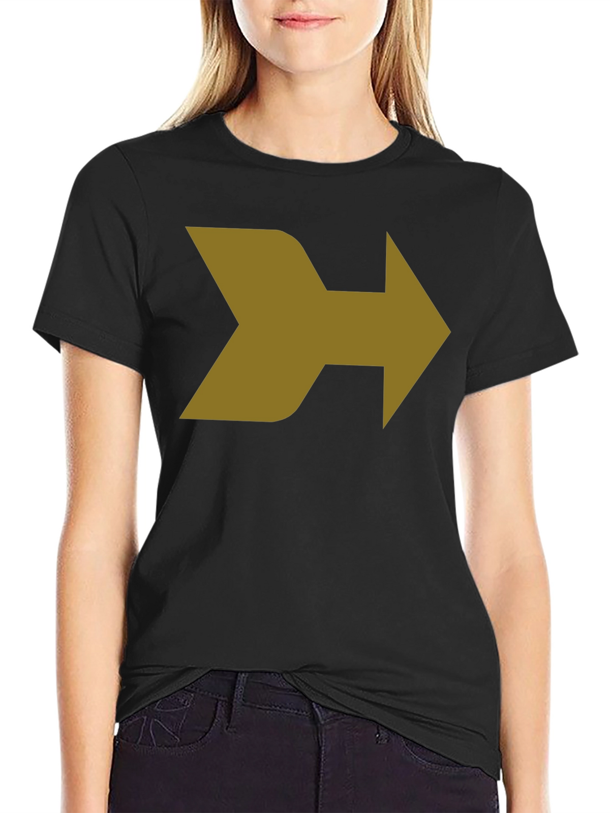 Modern Arrow Graphic T-Shirt - Black