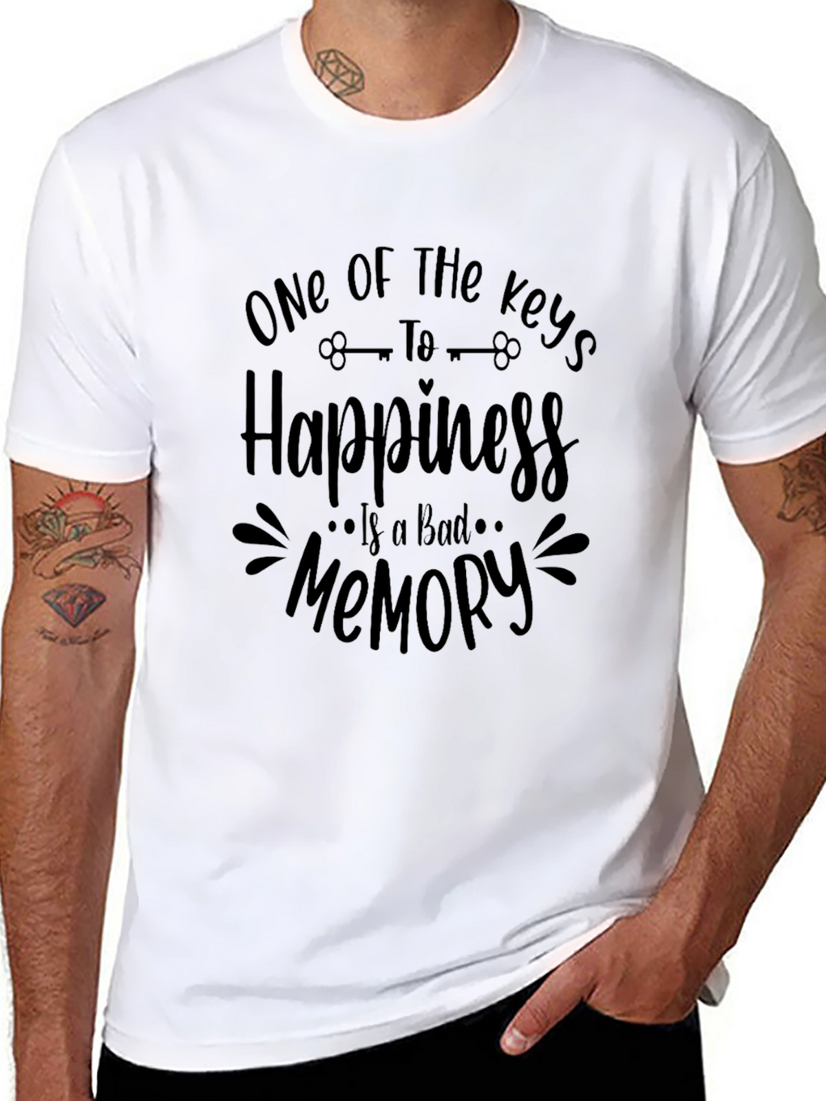 Humorous Bad Memory Black T-Shirt