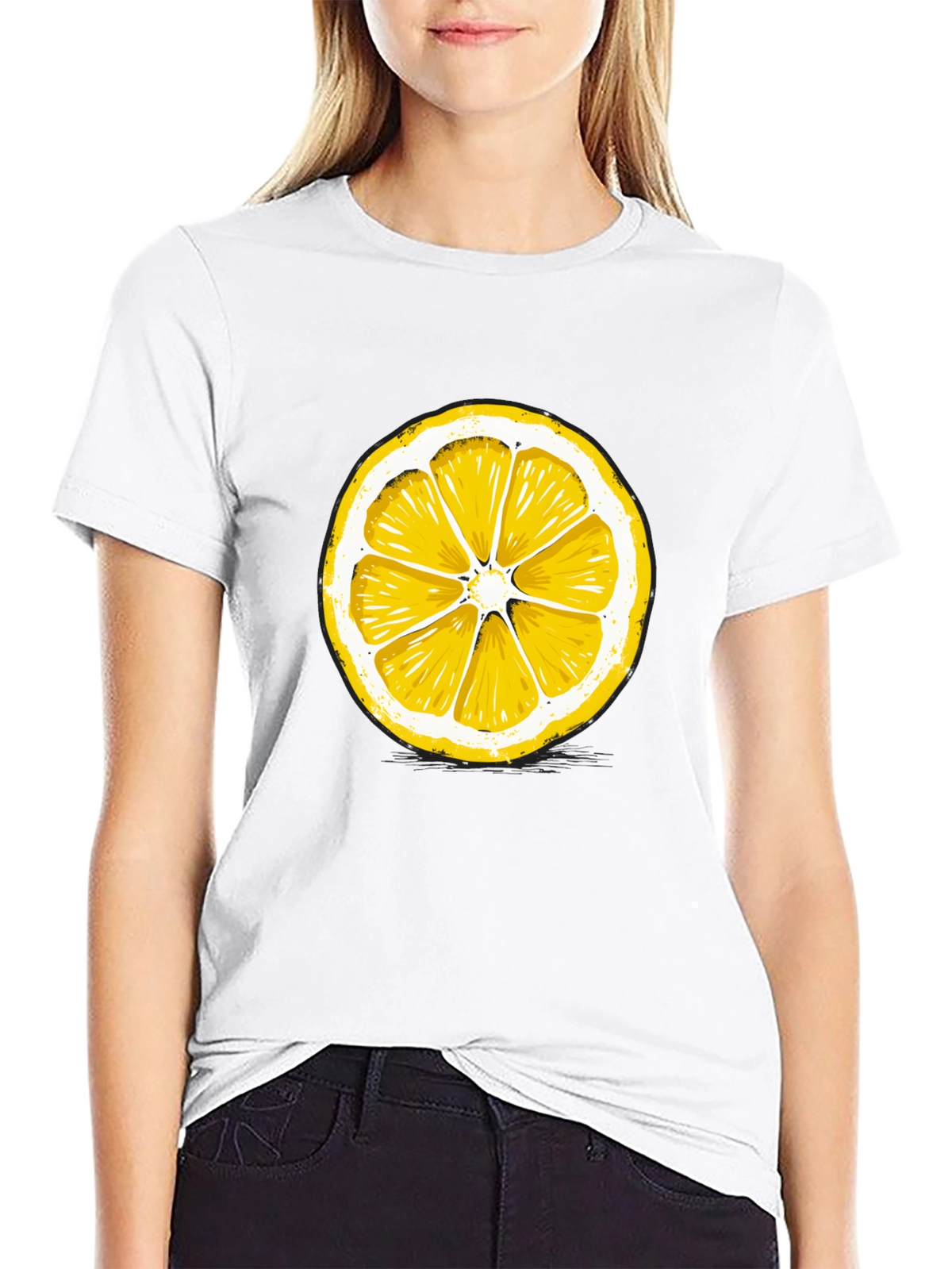 Lemon Slice Graphic Print T-Shirt