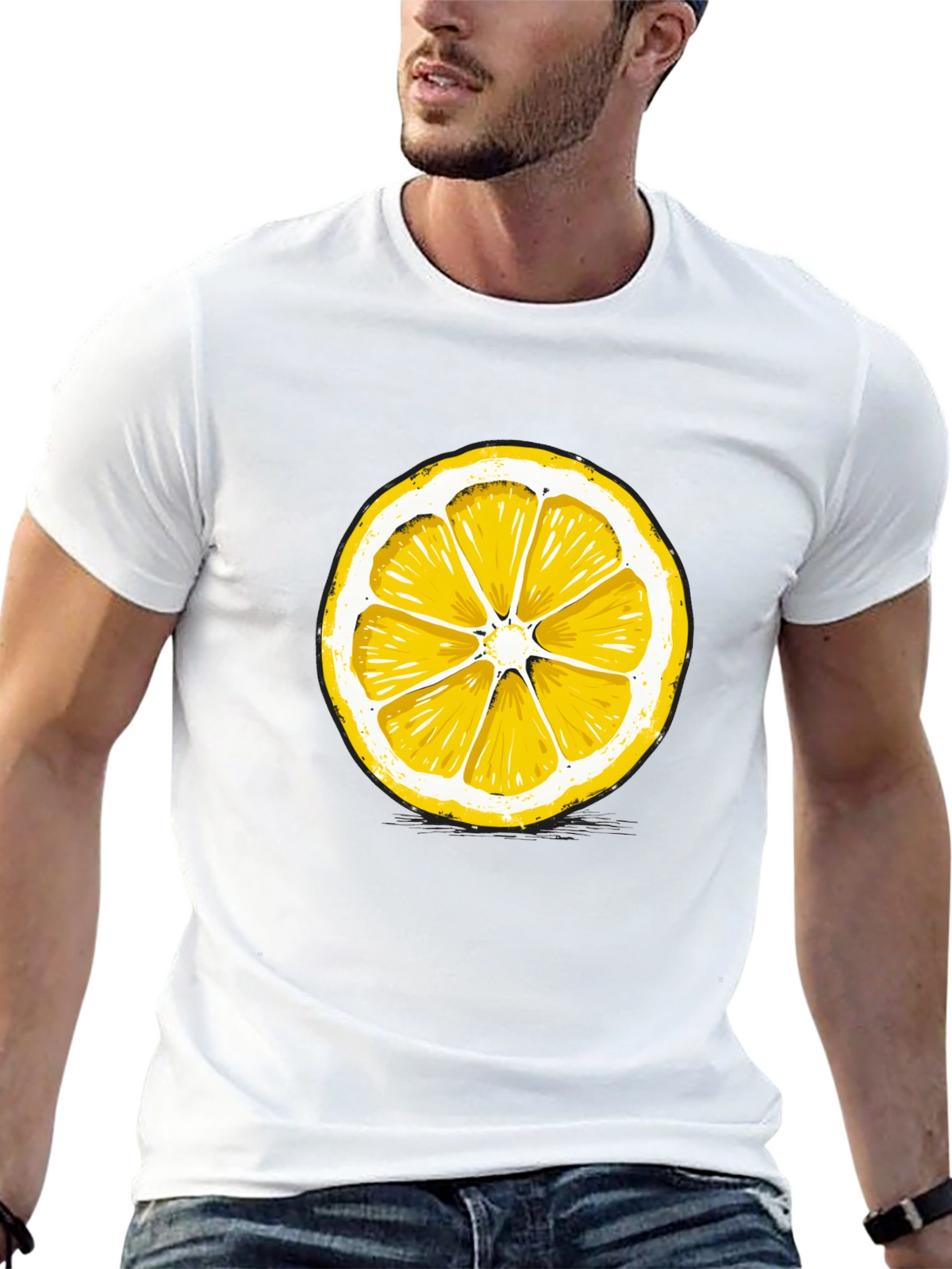 Lemon Slice Graphic Print T-Shirt