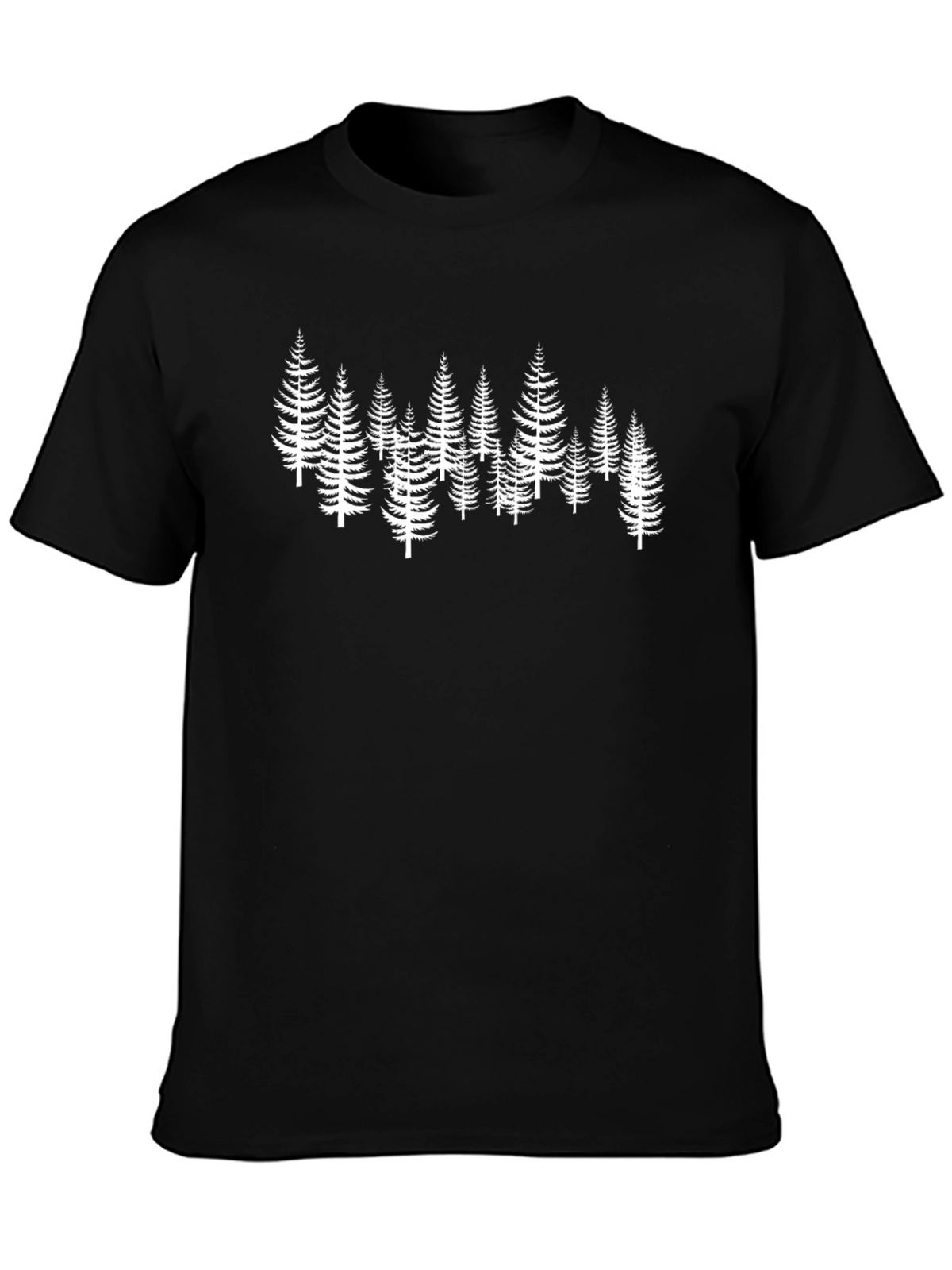 Forest Graphic Tee - Black Cotton T-Shirt
