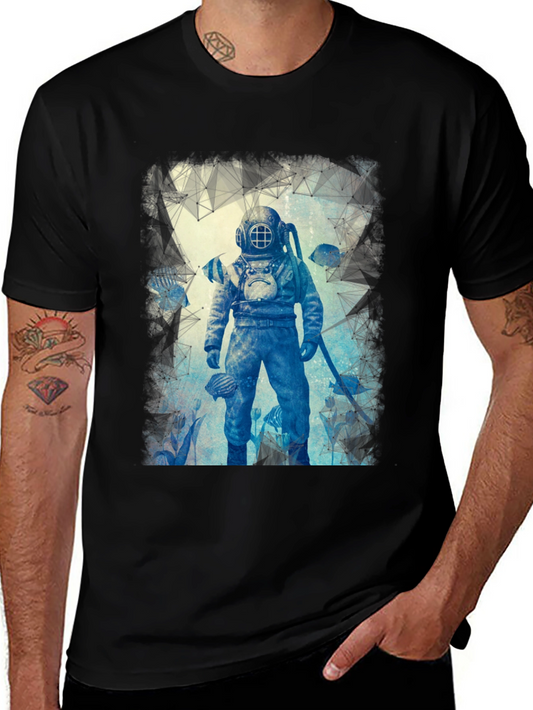 Diver Design Graphic T-Shirt