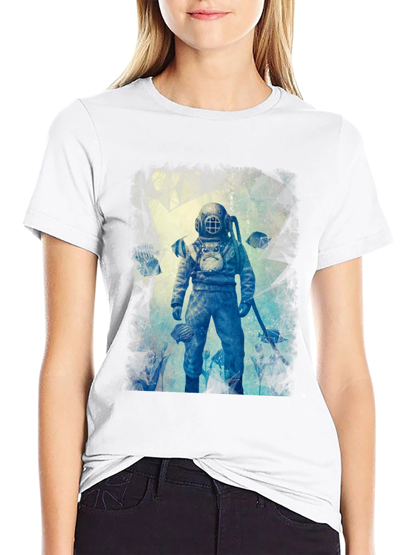 Diver Design Graphic T-Shirt
