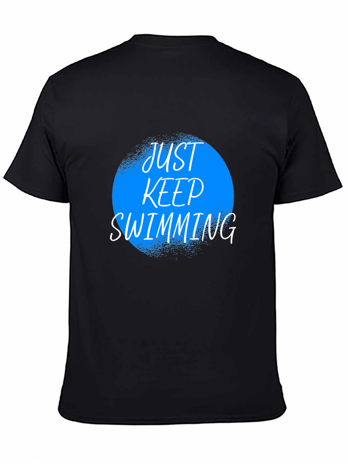 Just Keep Swimming Graphic Tee - Black