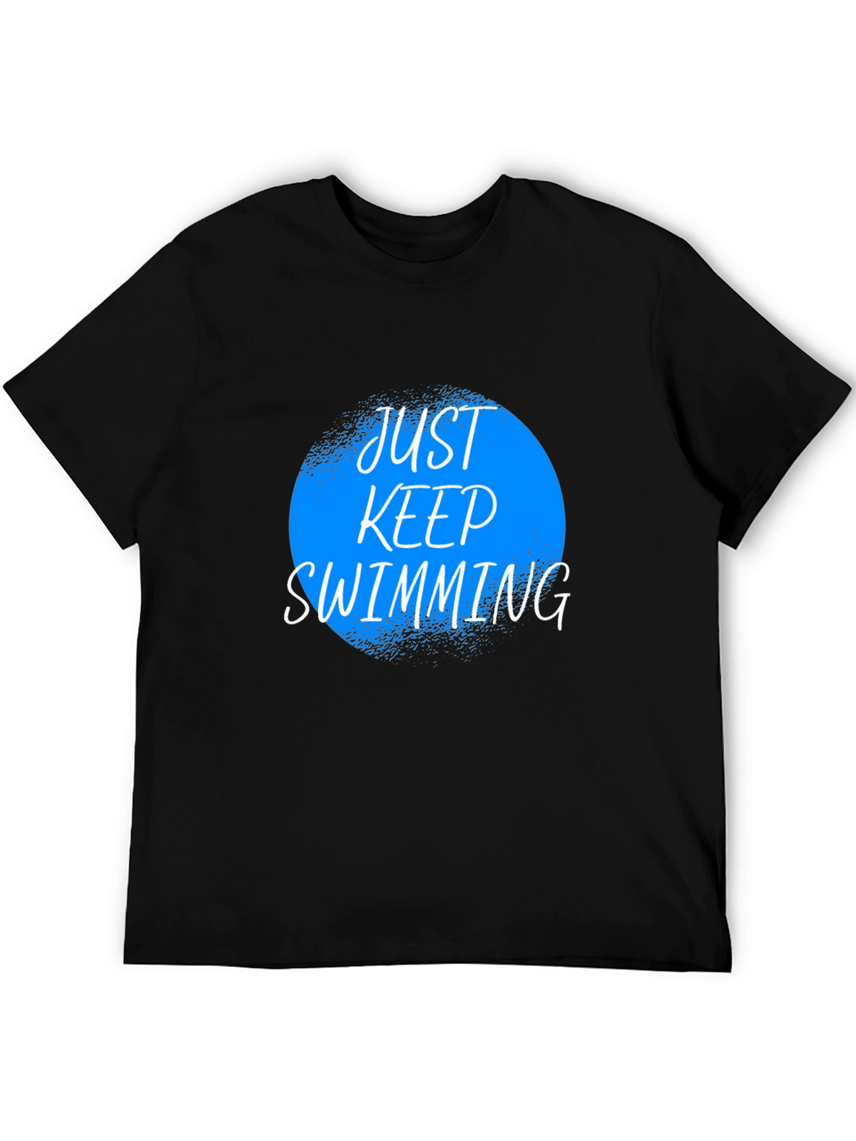 Just Keep Swimming Graphic Tee - Black