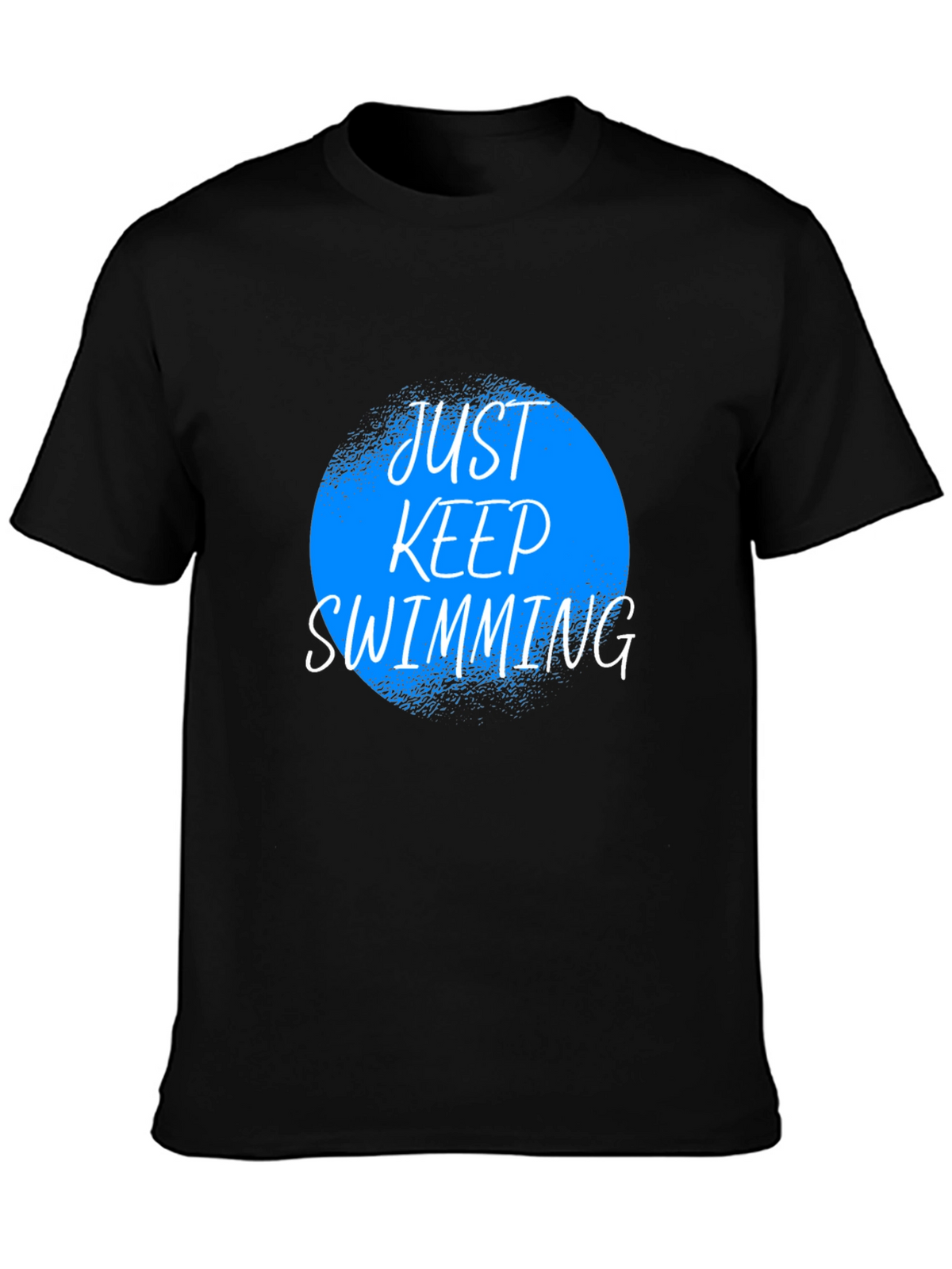 Just Keep Swimming Graphic Tee - Black