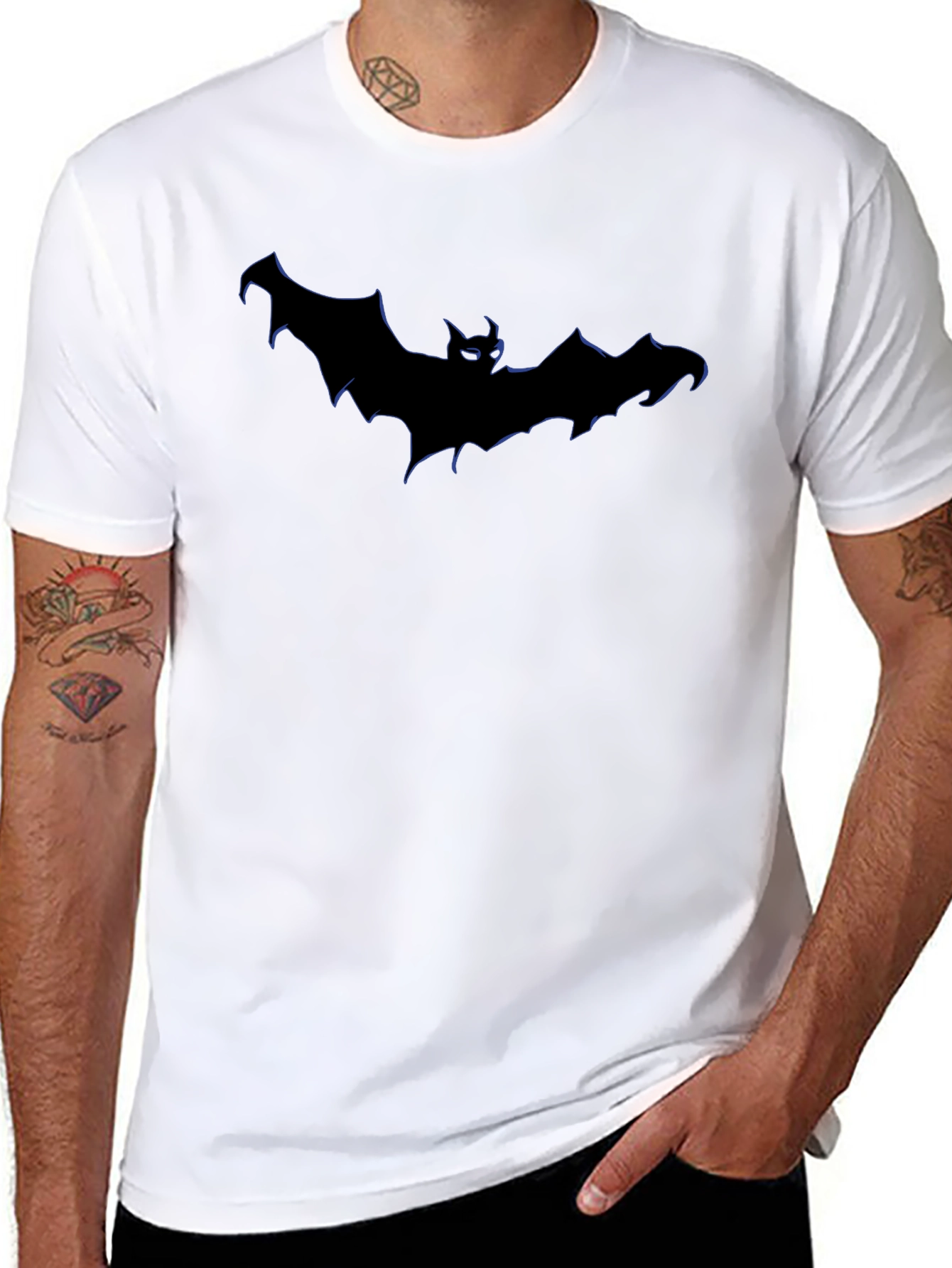 Bat Silhouette Graphic T-Shirt