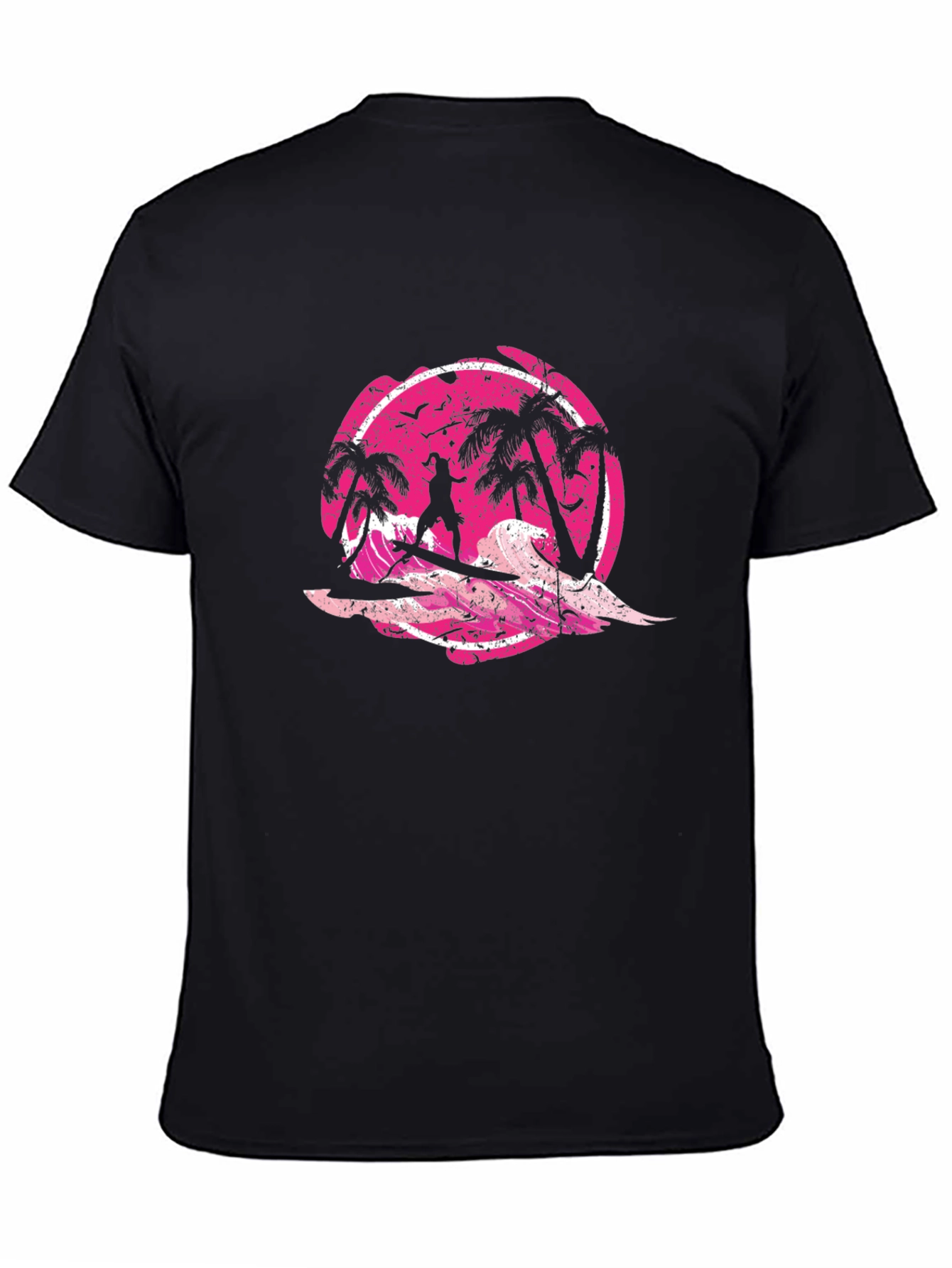 Retro Surfer T-Shirt - Black Graphic Tee