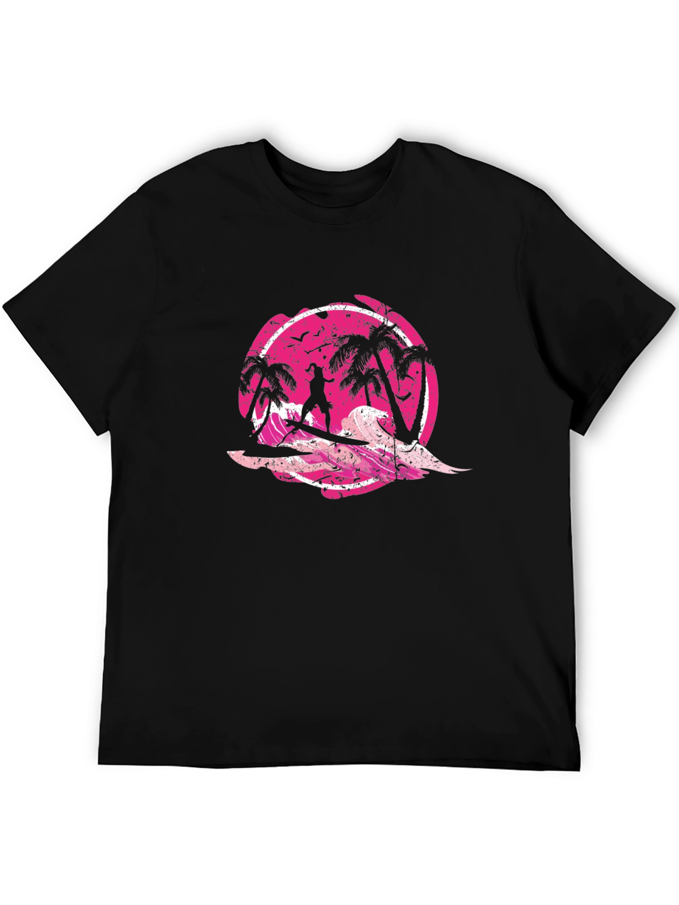 Retro Surfer T-Shirt - Black Graphic Tee