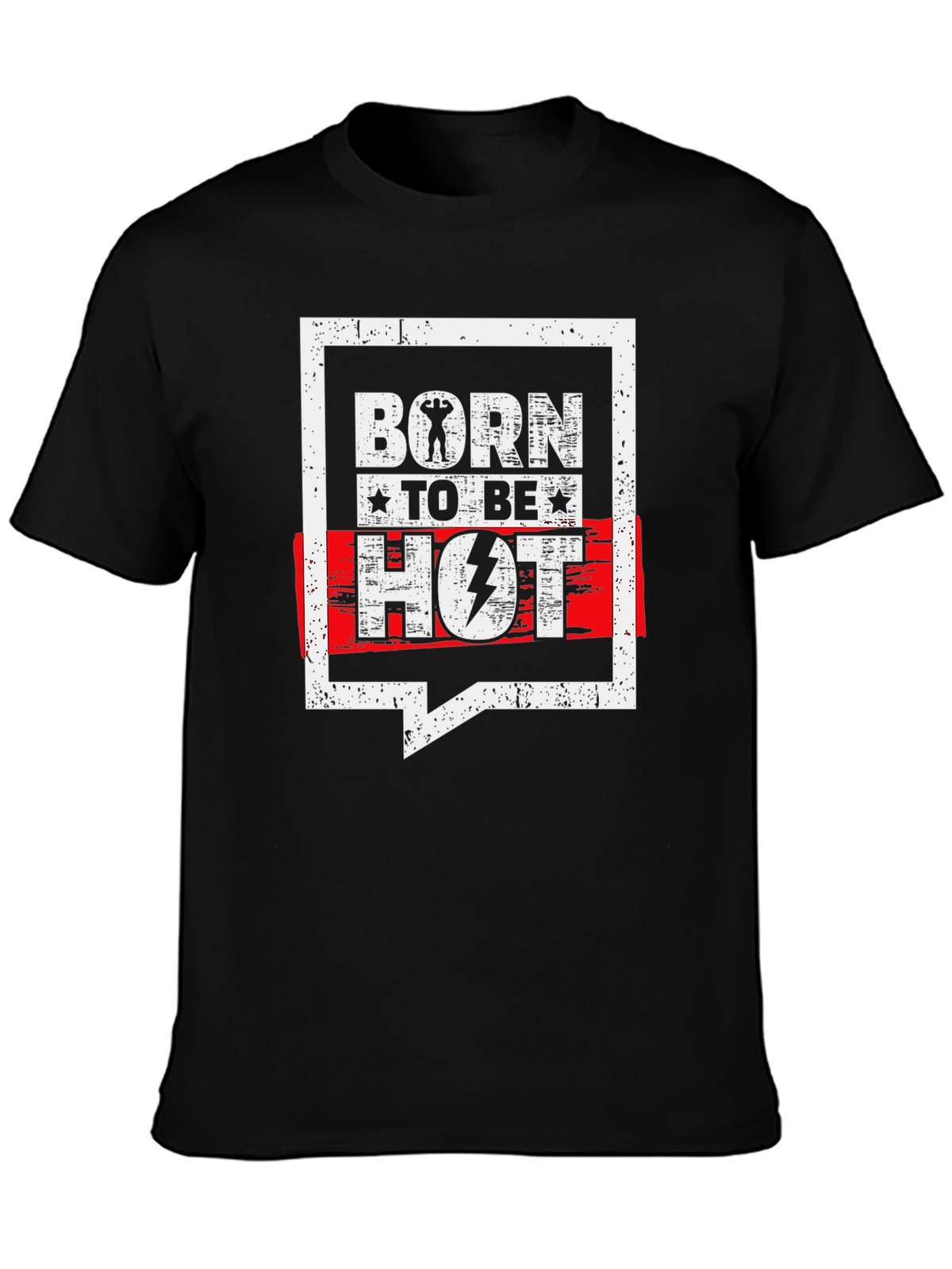 Born To Be Hot Black Graphic T-Shirt