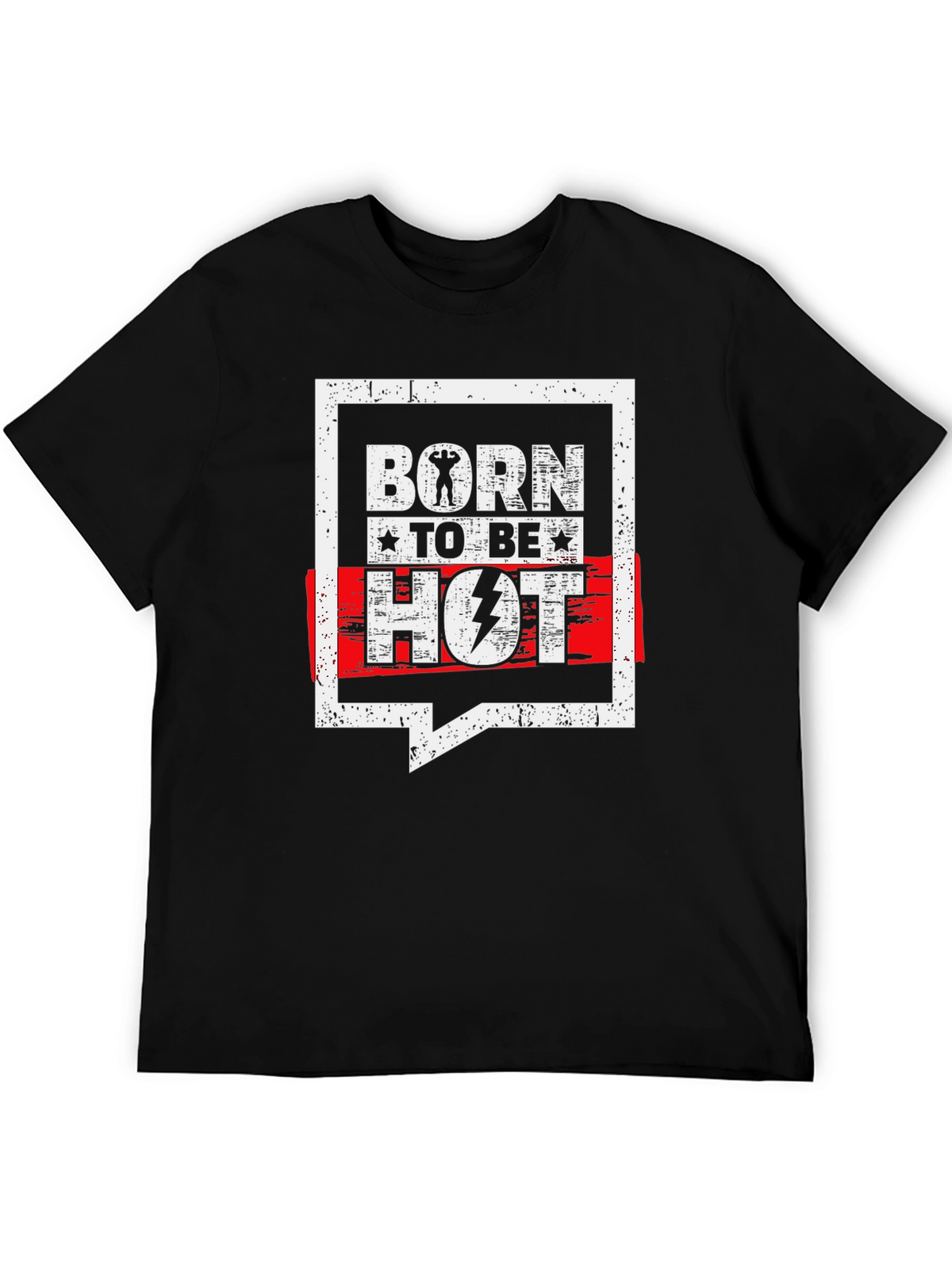 Born To Be Hot Black Graphic T-Shirt
