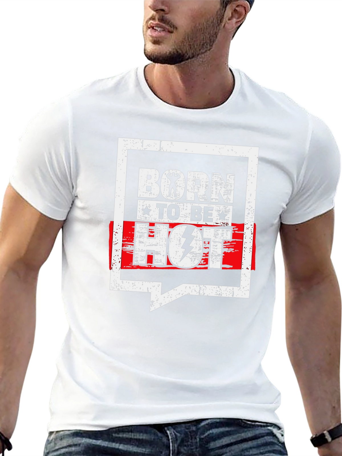 Born To Be Hot Black Graphic T-Shirt