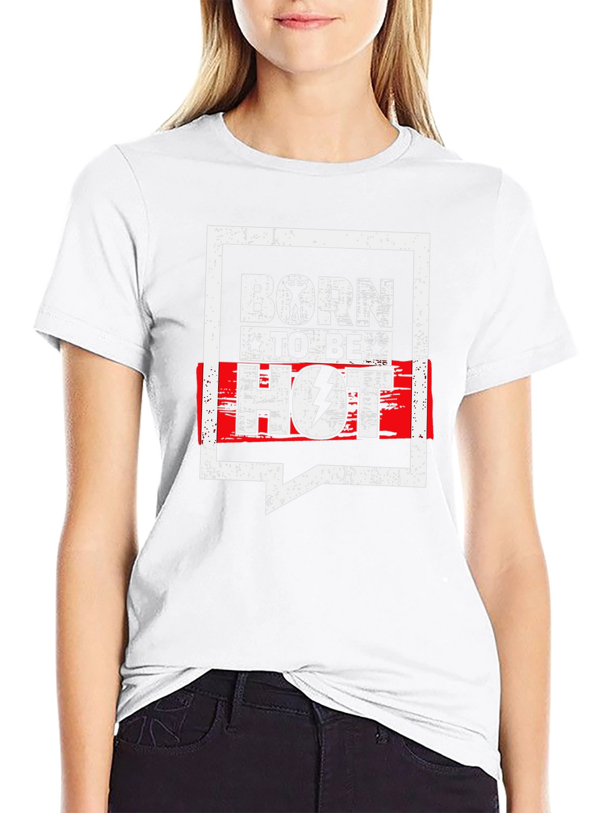 Born To Be Hot Black Graphic T-Shirt