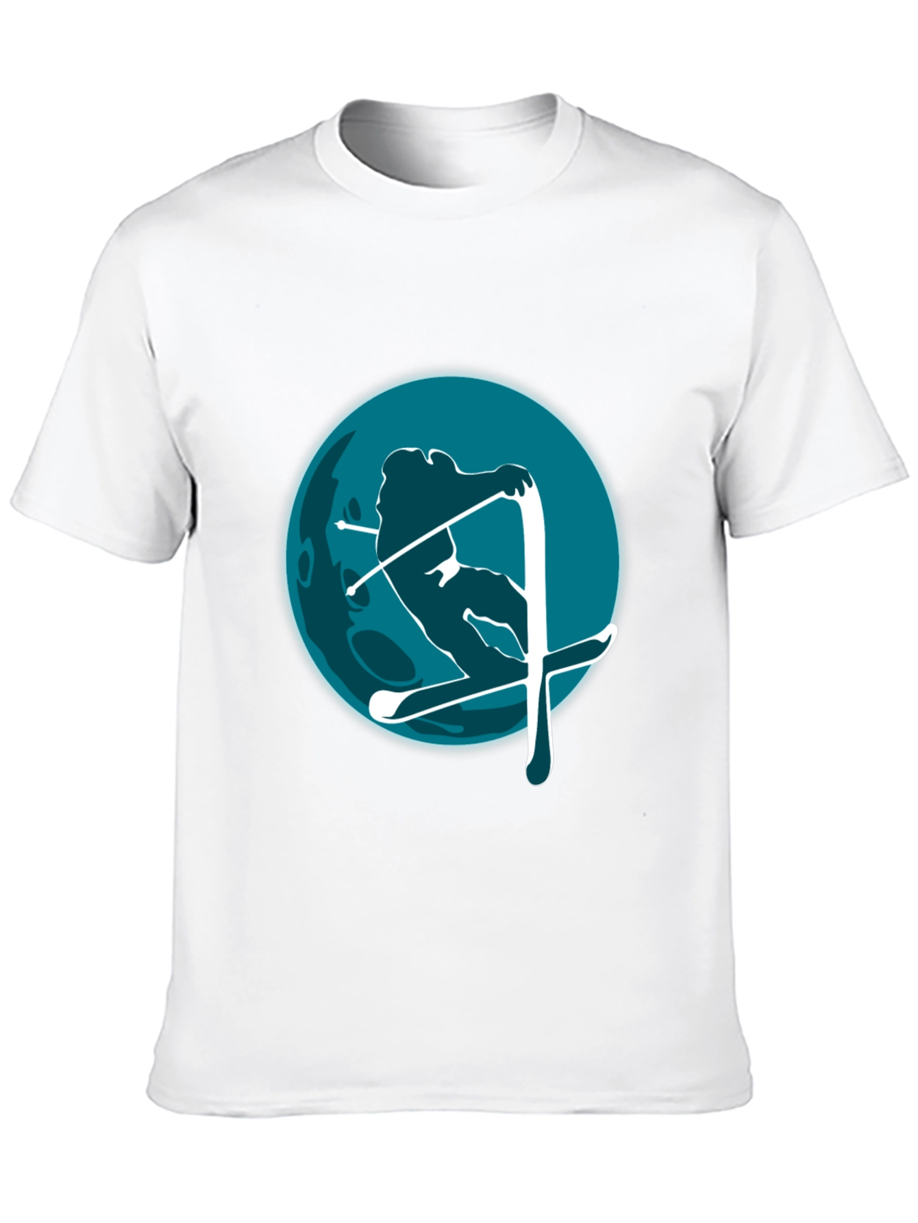 Skiing Graphic Tee - Mens Black T-Shirt