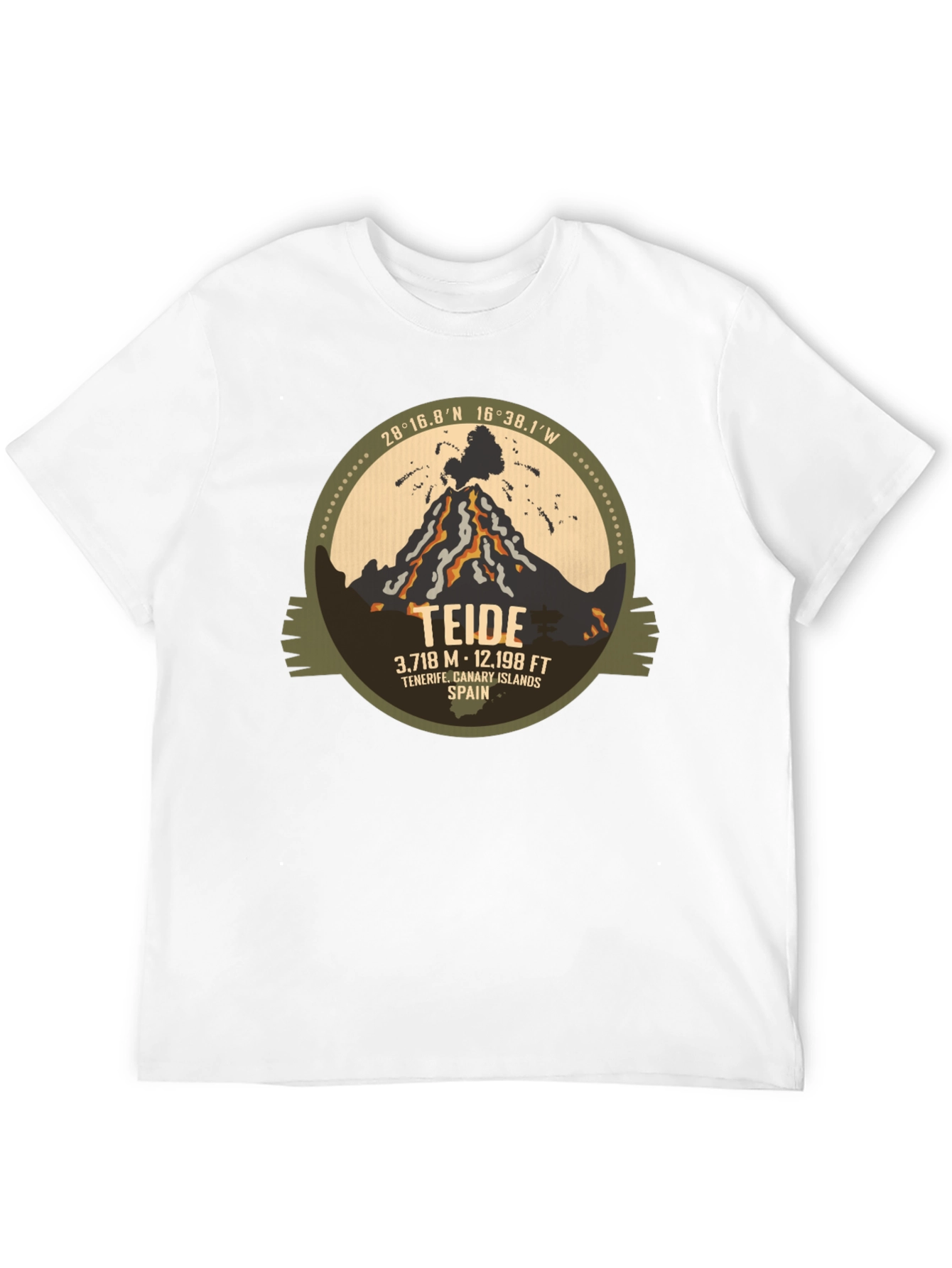Teide Volcano Graphic Tee - Canary Islands Souvenir T-Shirt