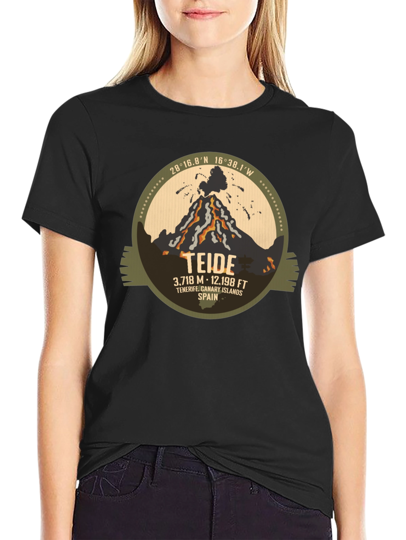 Teide Volcano Graphic Tee - Canary Islands Souvenir T-Shirt