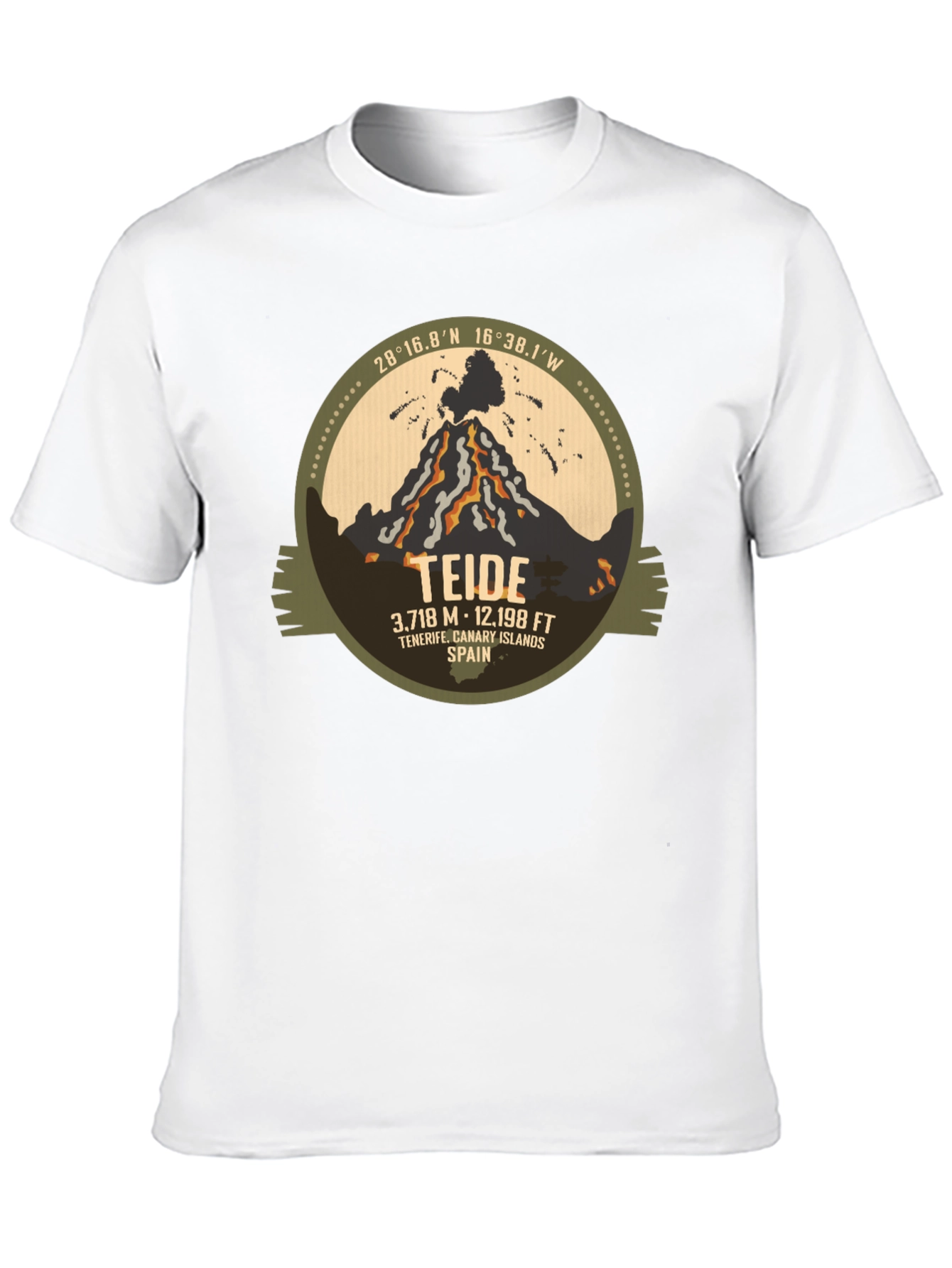 Teide Volcano Graphic Tee - Canary Islands Souvenir T-Shirt