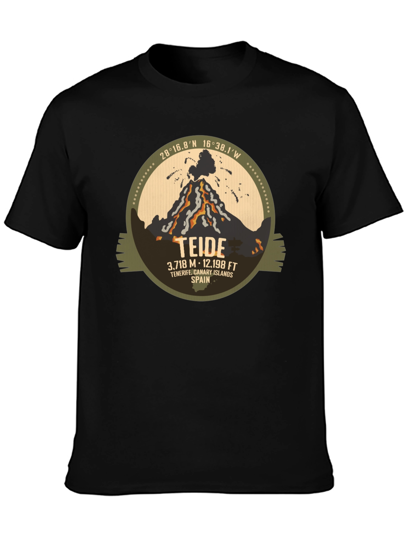 Teide Volcano Graphic Tee - Canary Islands Souvenir T-Shirt