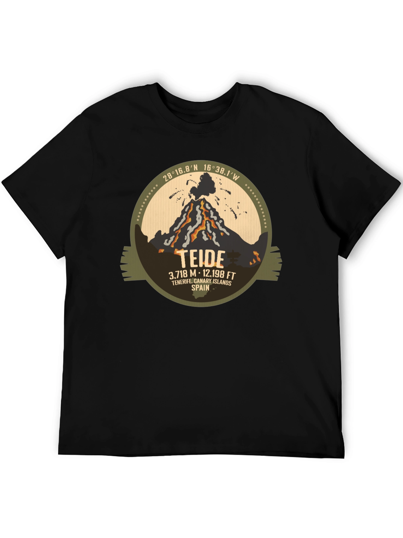 Teide Volcano Graphic Tee - Canary Islands Souvenir T-Shirt