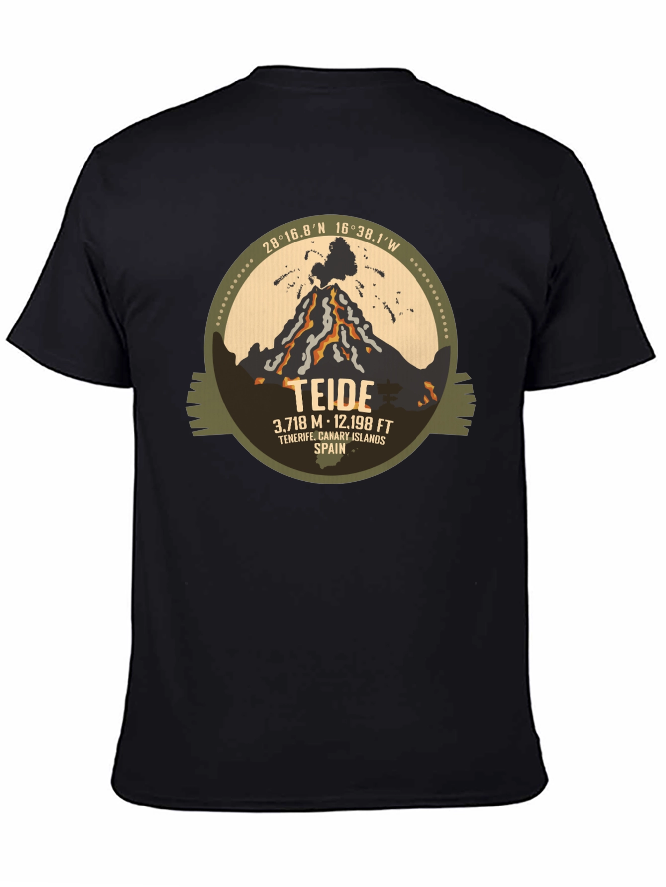 Teide Volcano Graphic Tee - Canary Islands Souvenir T-Shirt