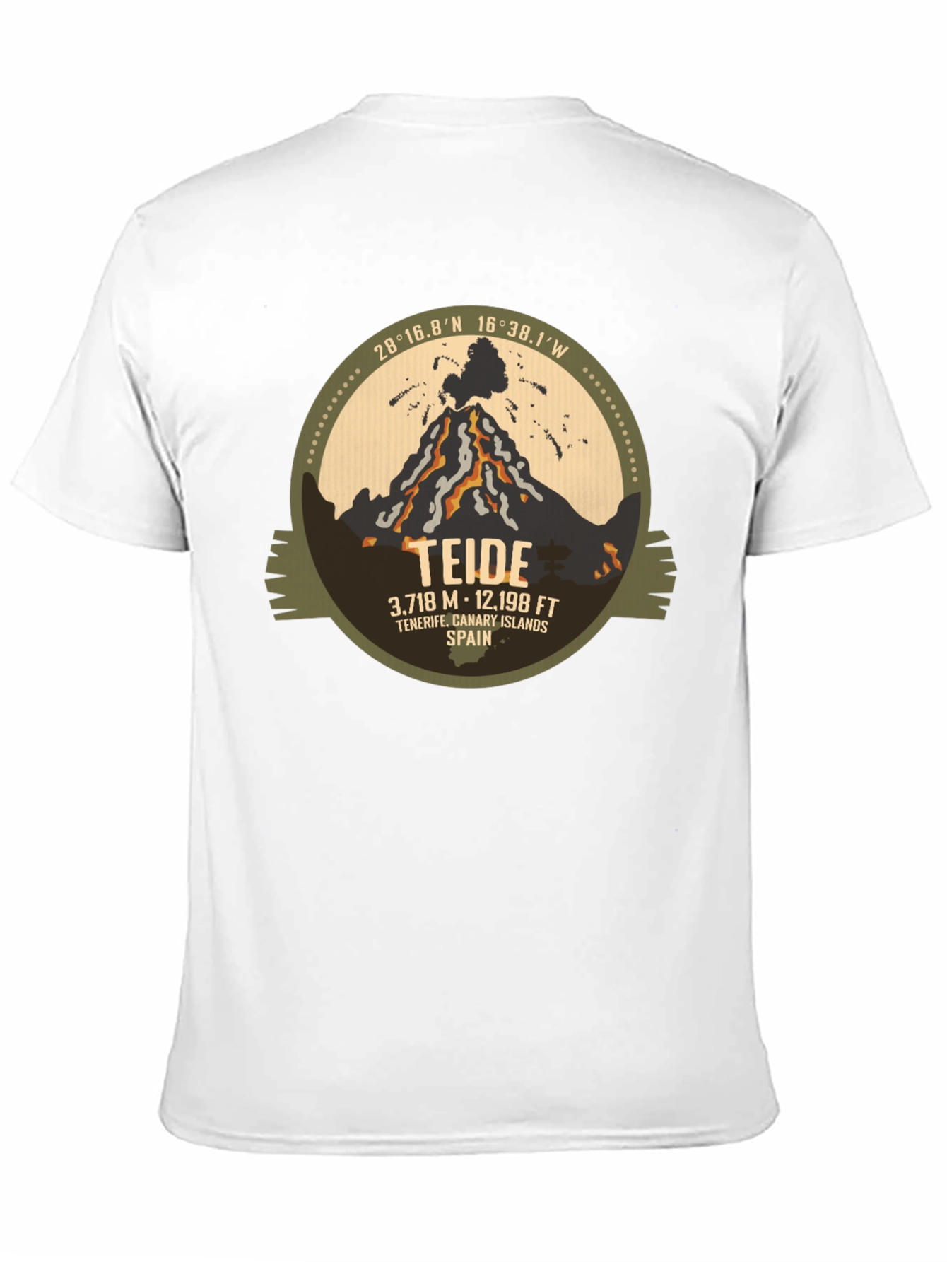 Teide Volcano Graphic Tee - Canary Islands Souvenir T-Shirt