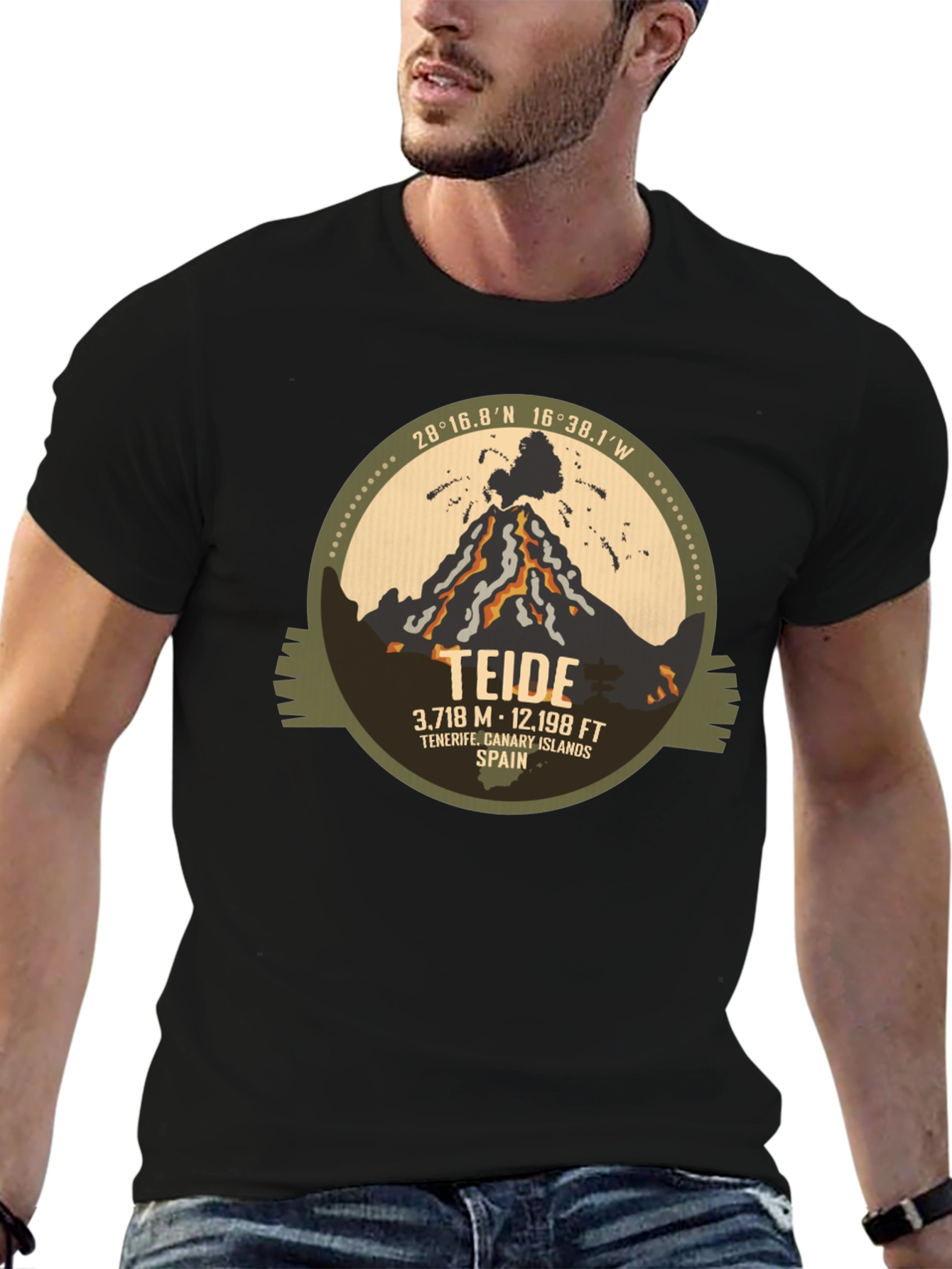 Teide Volcano Graphic Tee - Canary Islands Souvenir T-Shirt