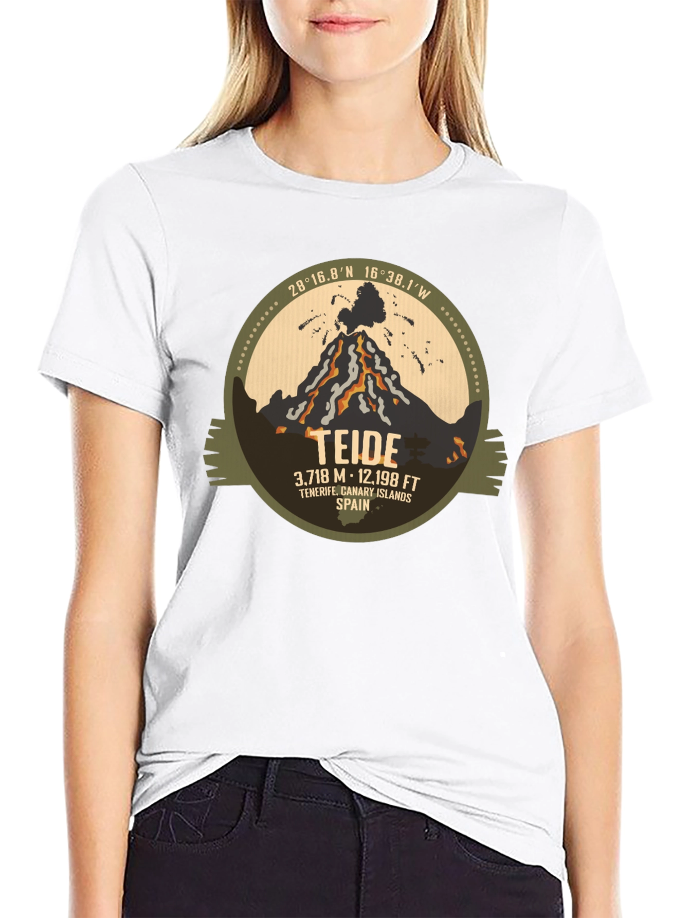 Teide Volcano Graphic Tee - Canary Islands Souvenir T-Shirt