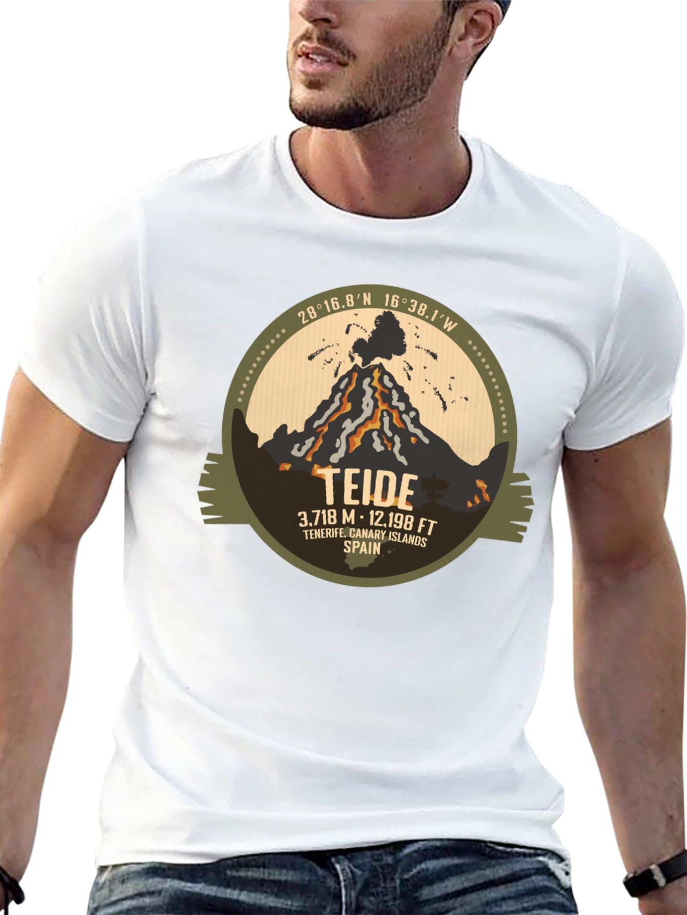 Teide Volcano Graphic Tee - Canary Islands Souvenir T-Shirt