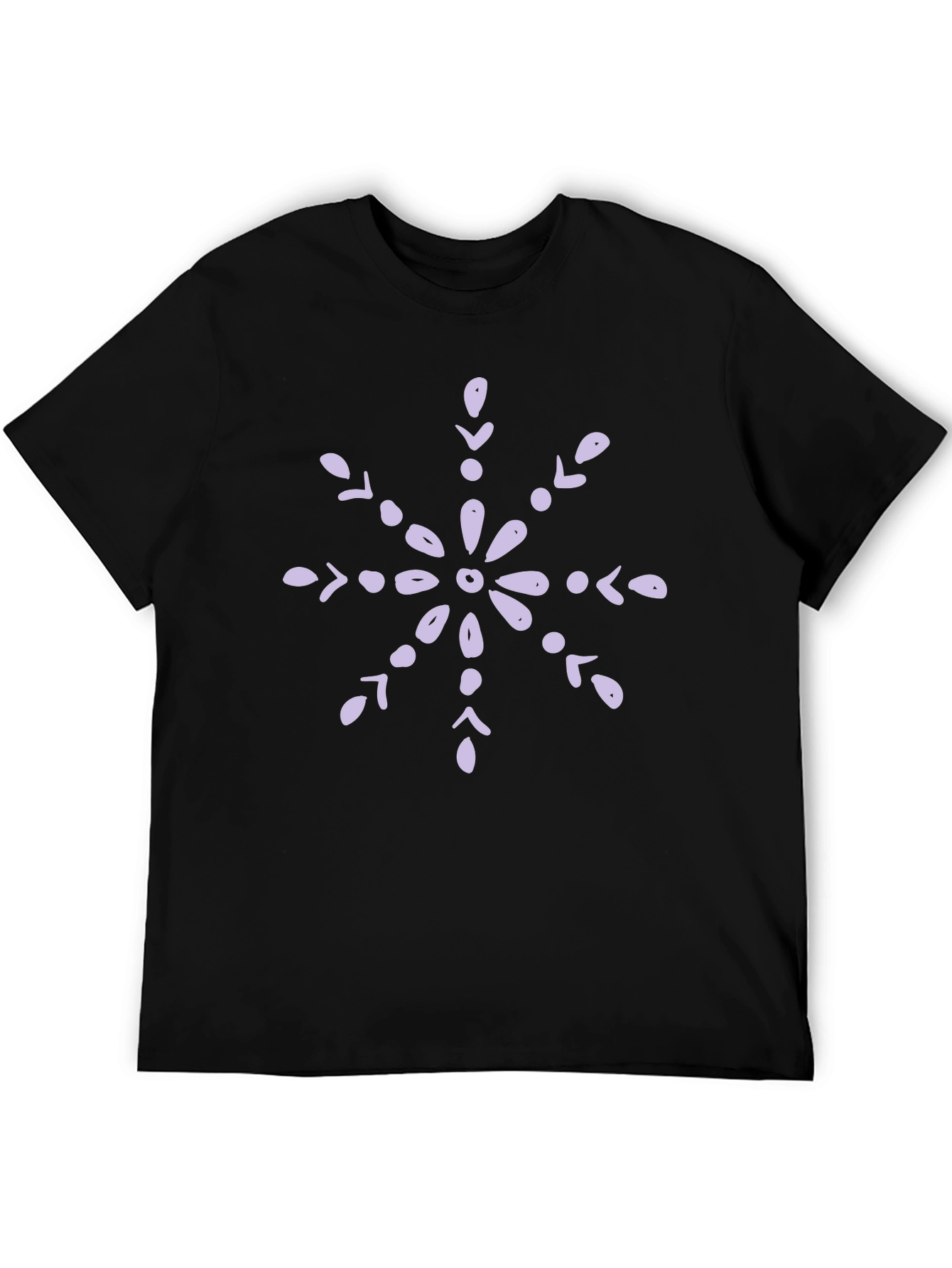 Snowflake Graphic Tee - Black Cotton Blend