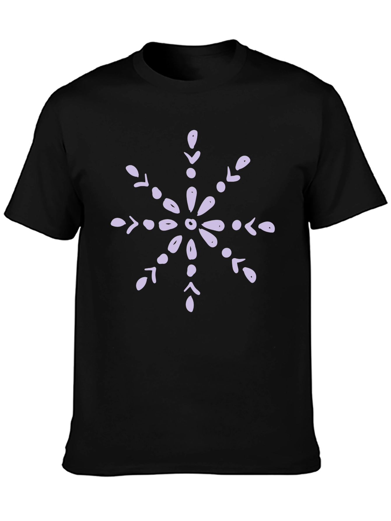 Snowflake Graphic Tee - Black Cotton Blend