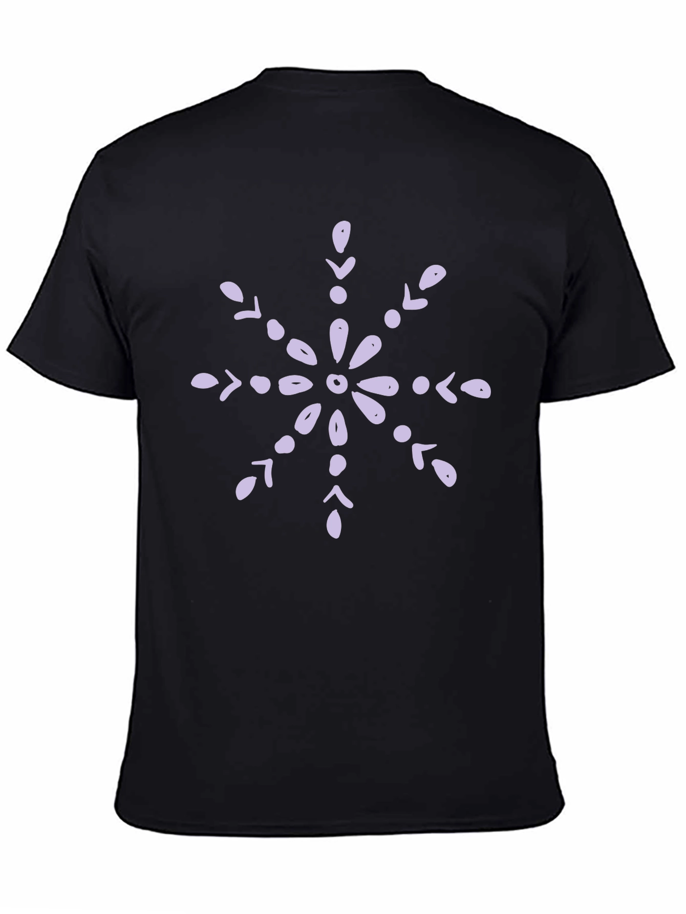 Snowflake Graphic Tee - Black Cotton Blend