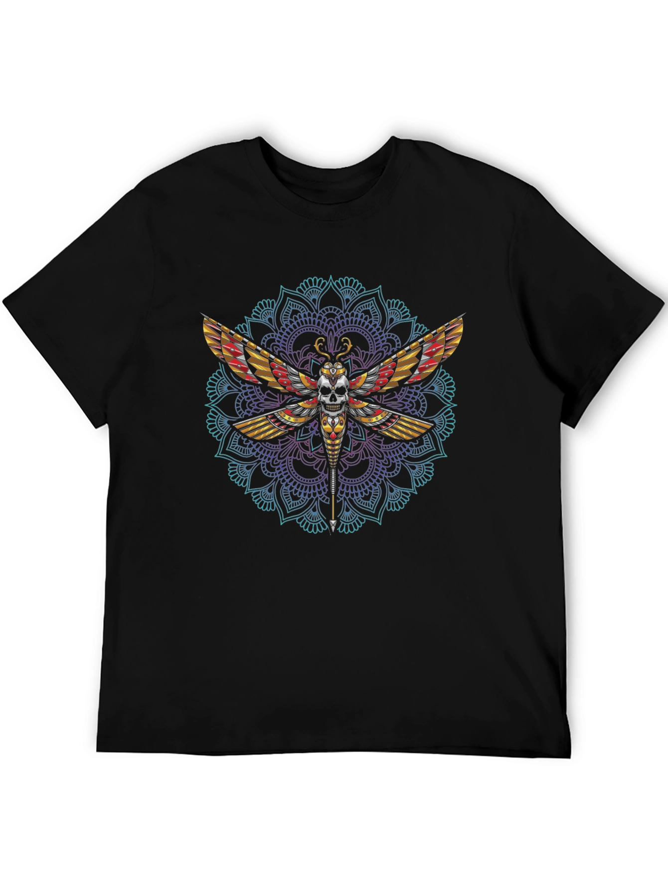 Skull Moth Mandala T-Shirt