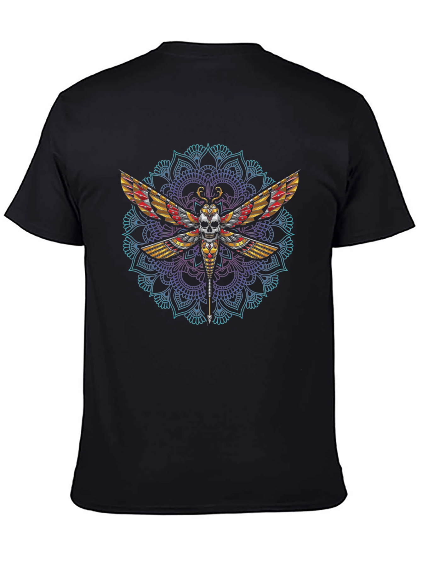 Skull Moth Mandala T-Shirt