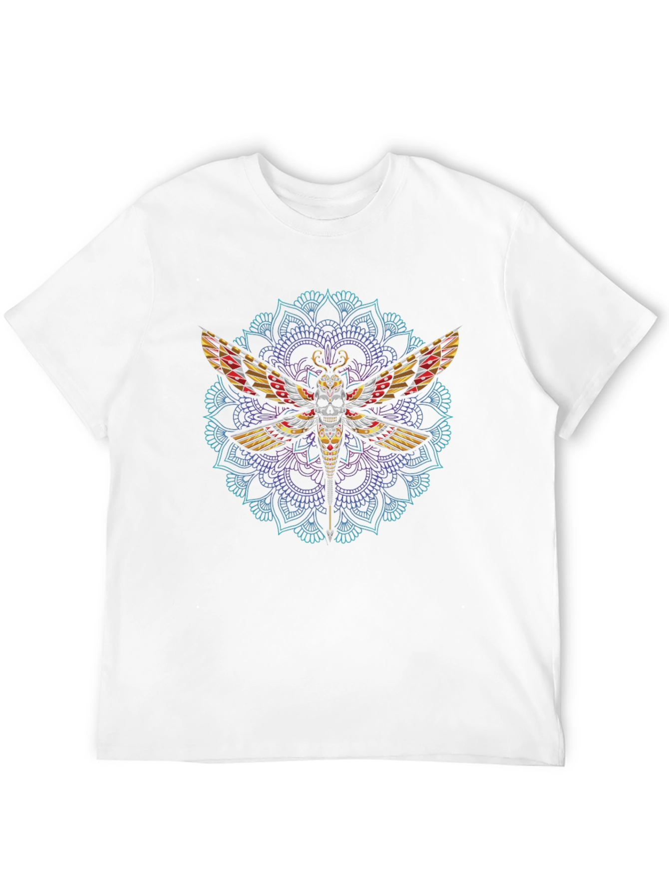Skull Moth Mandala T-Shirt