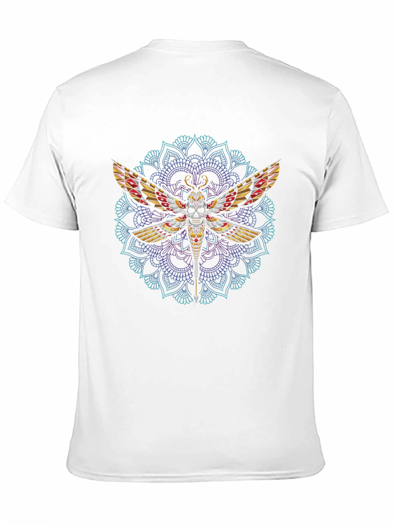 Skull Moth Mandala T-Shirt