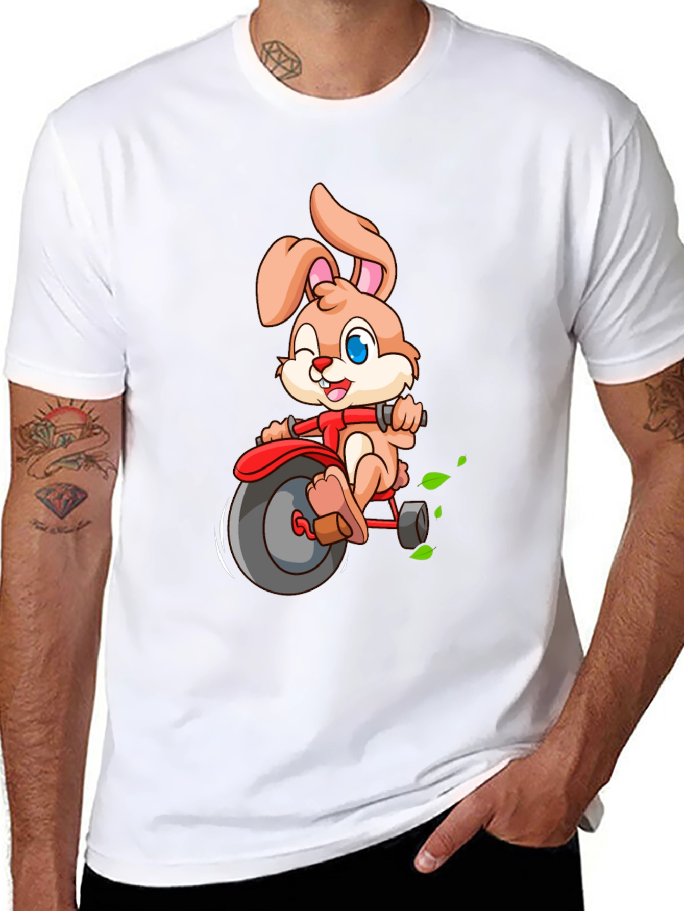 Bunny Riding a Tricycle T-Shirt