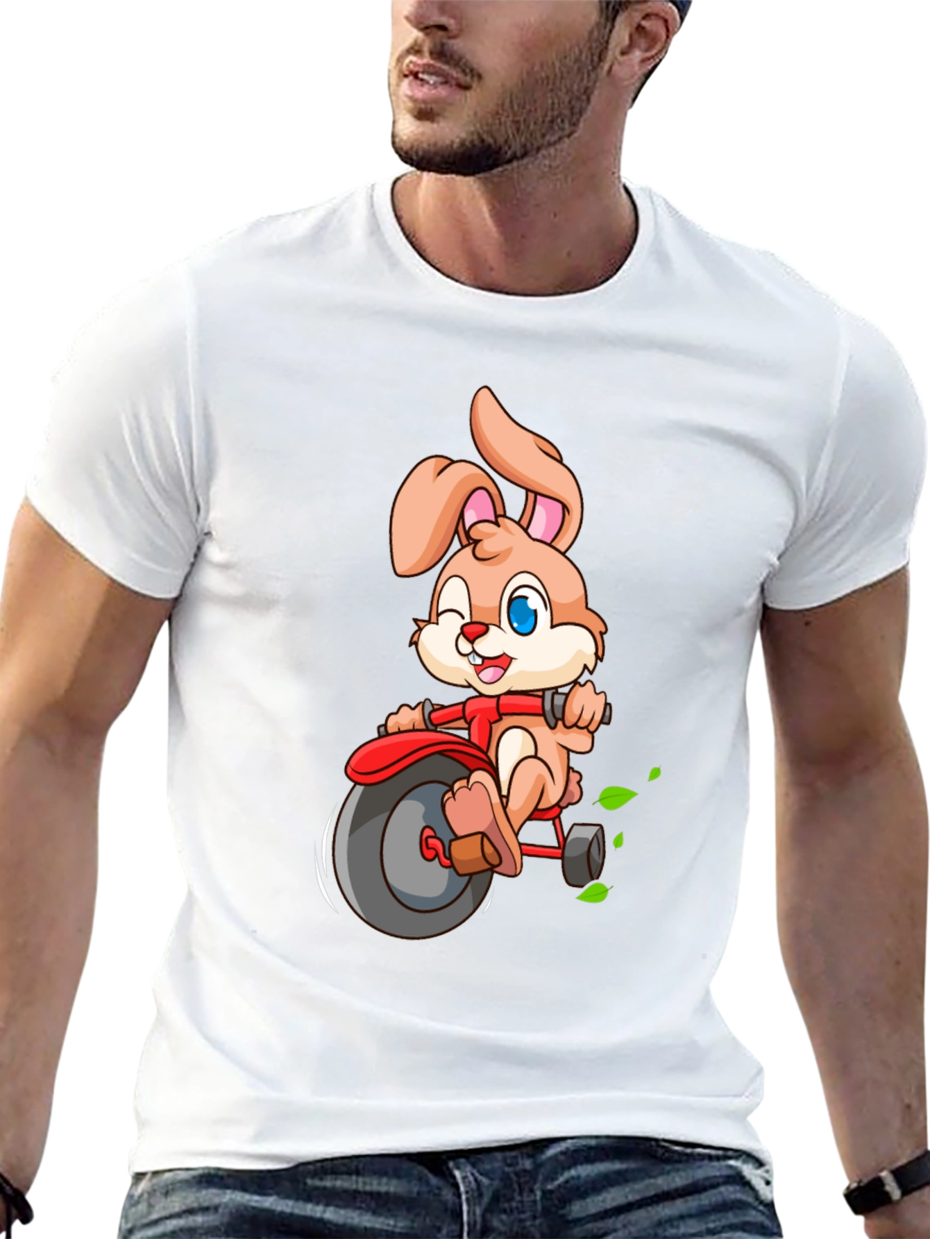 Bunny Riding a Tricycle T-Shirt