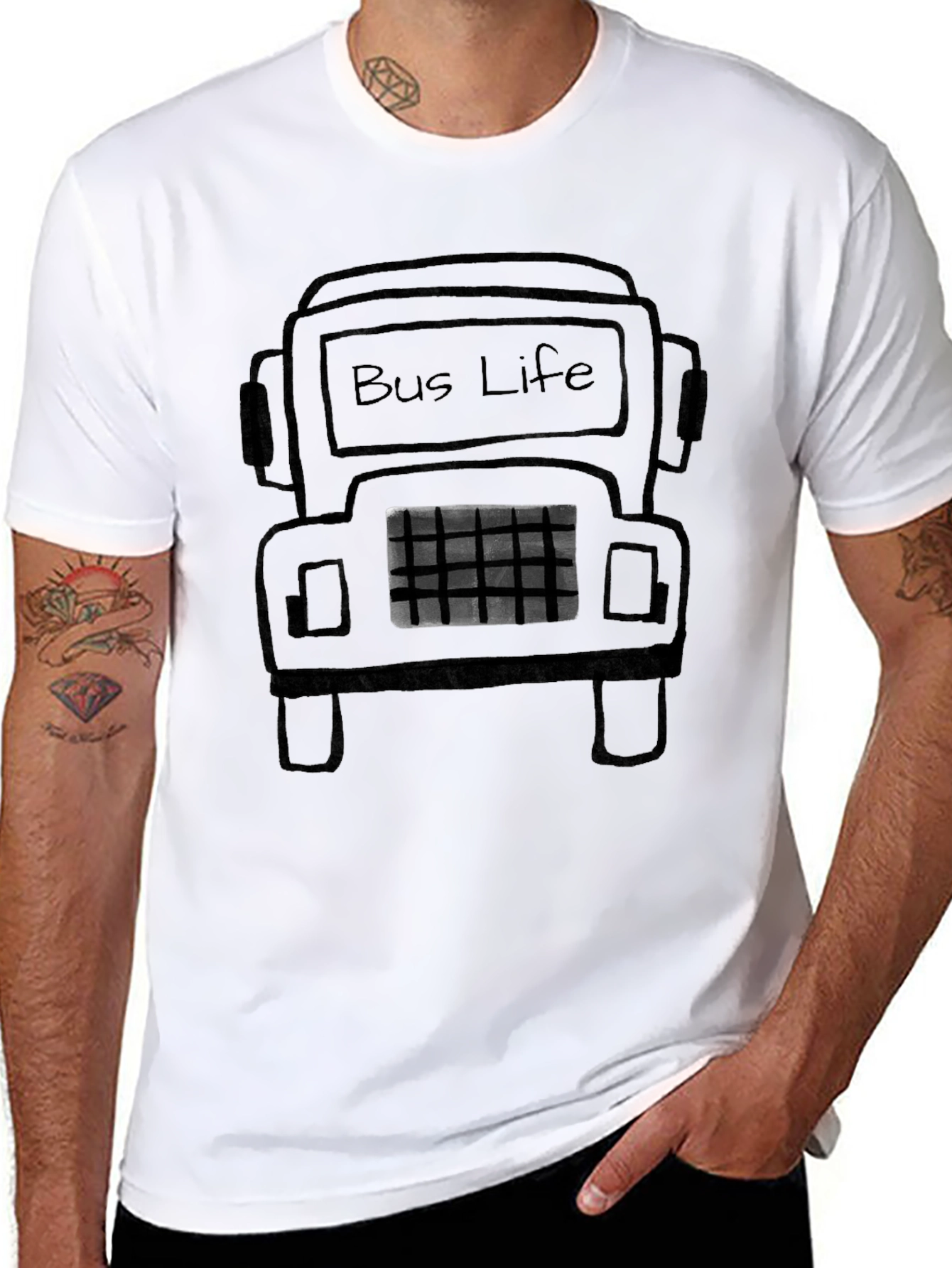 Bus Life Graphic Tee - Black